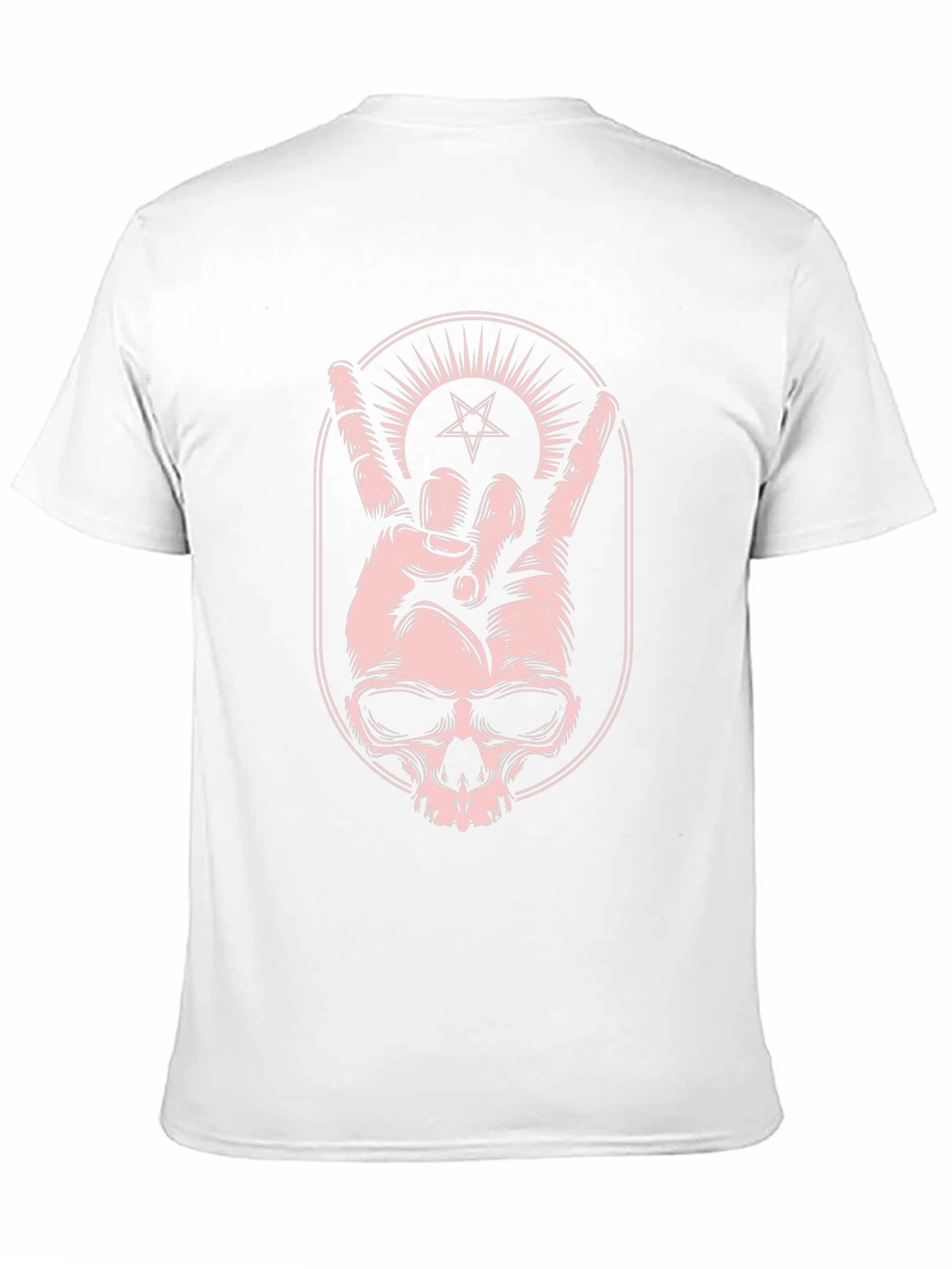 Skull Hand Graphic Print Tee - Rock On!