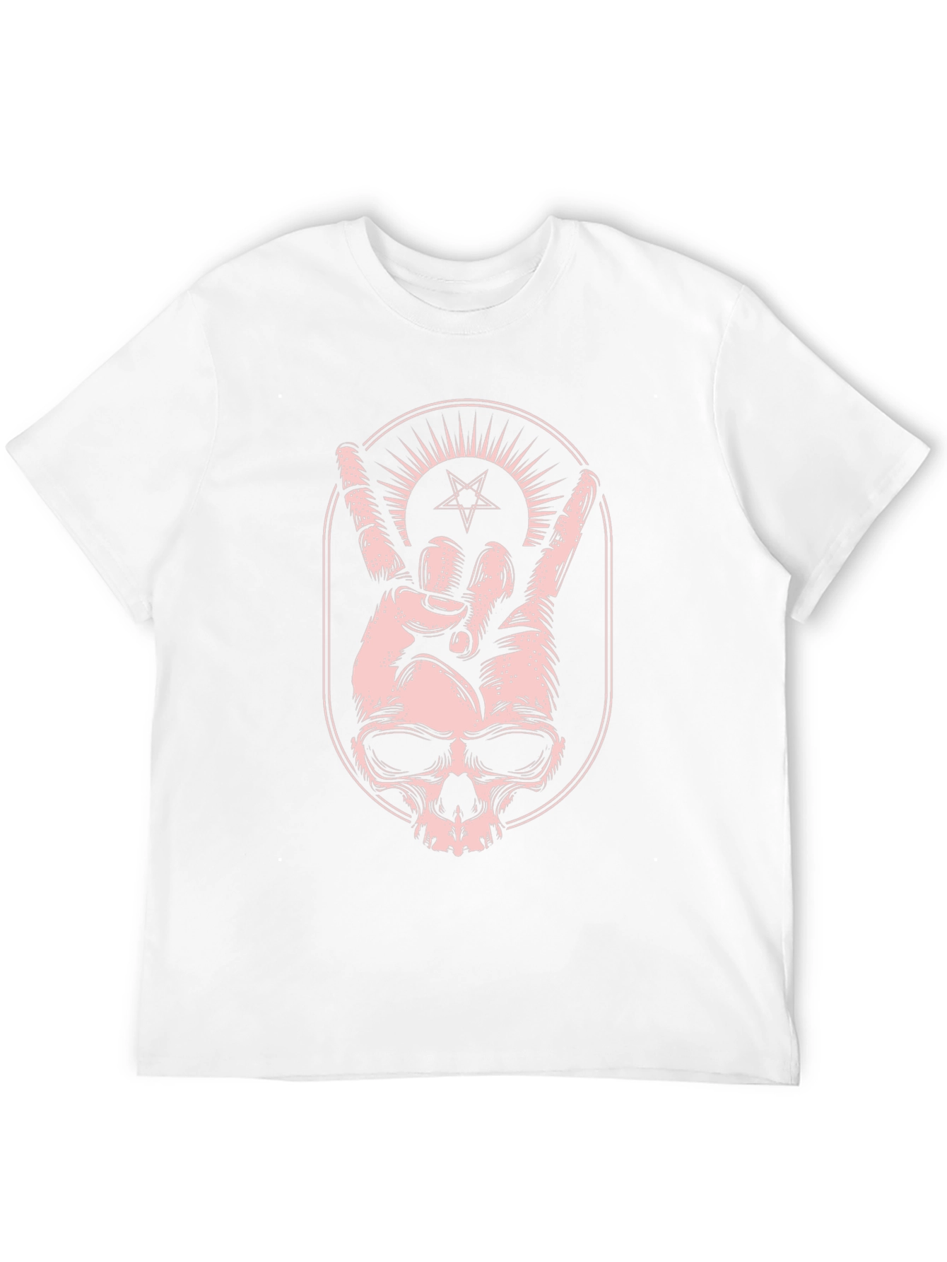 Skull Hand Graphic Print Tee - Rock On!