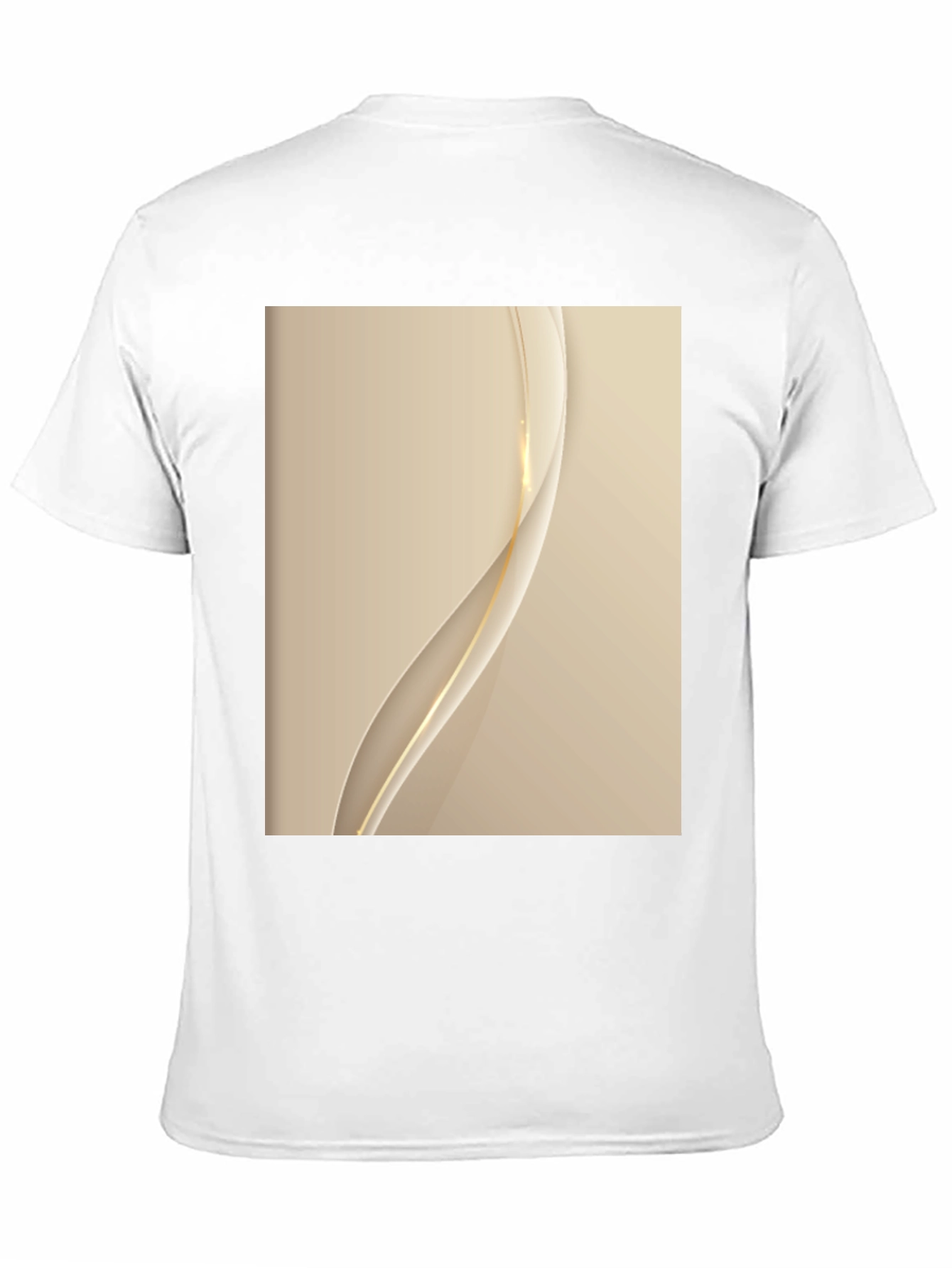 Stylish Black T-Shirt with Abstract Gold Design