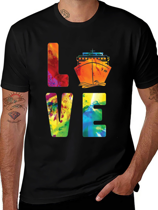 Love Cruise Graphic Tee - Colorful Vacation Vibes