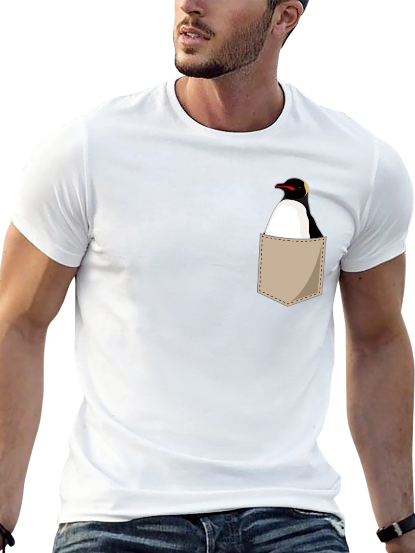 Penguin Pocket T-Shirt - Unique Graphic Tee