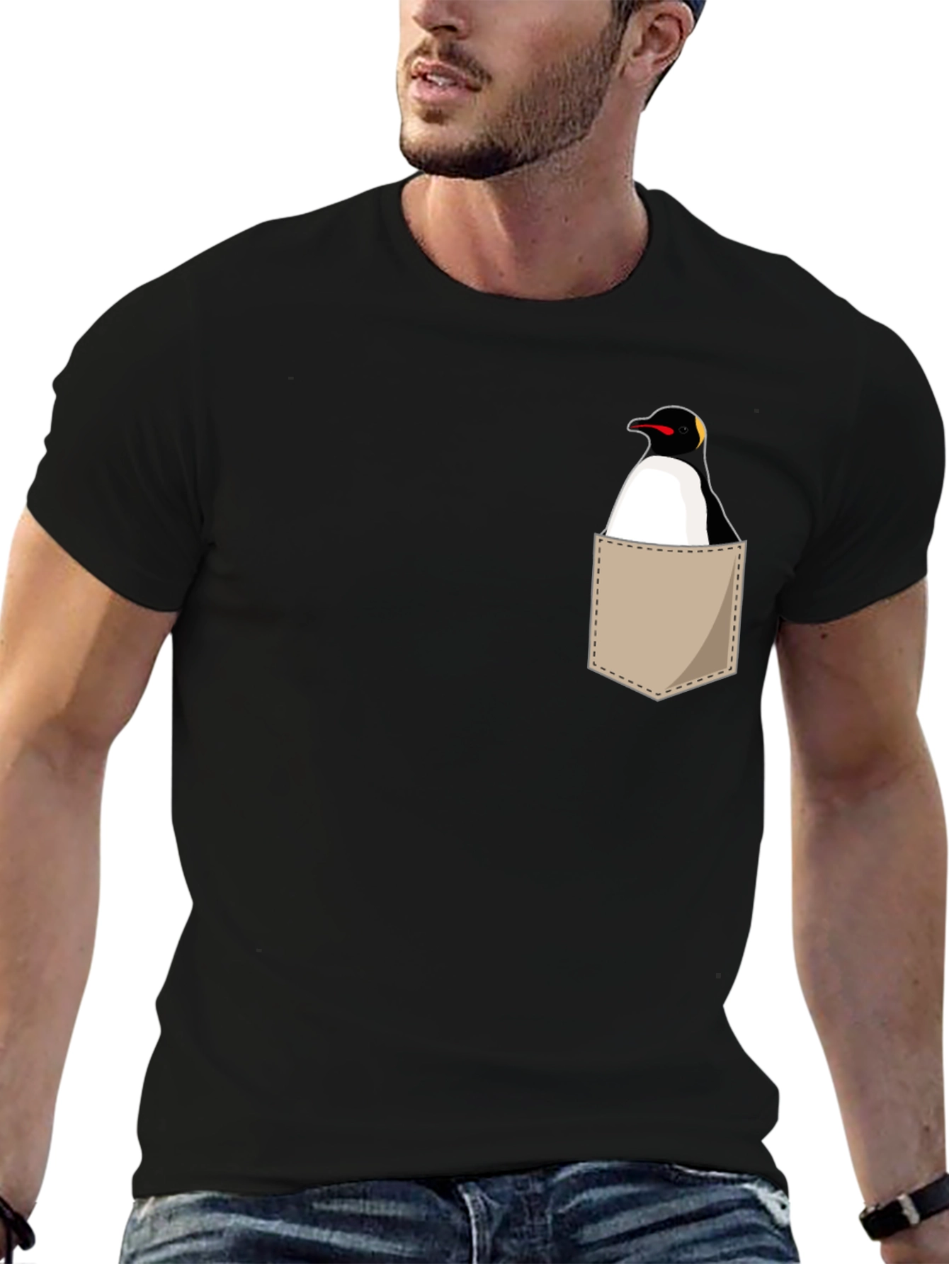 Penguin Pocket T-Shirt - Unique Graphic Tee