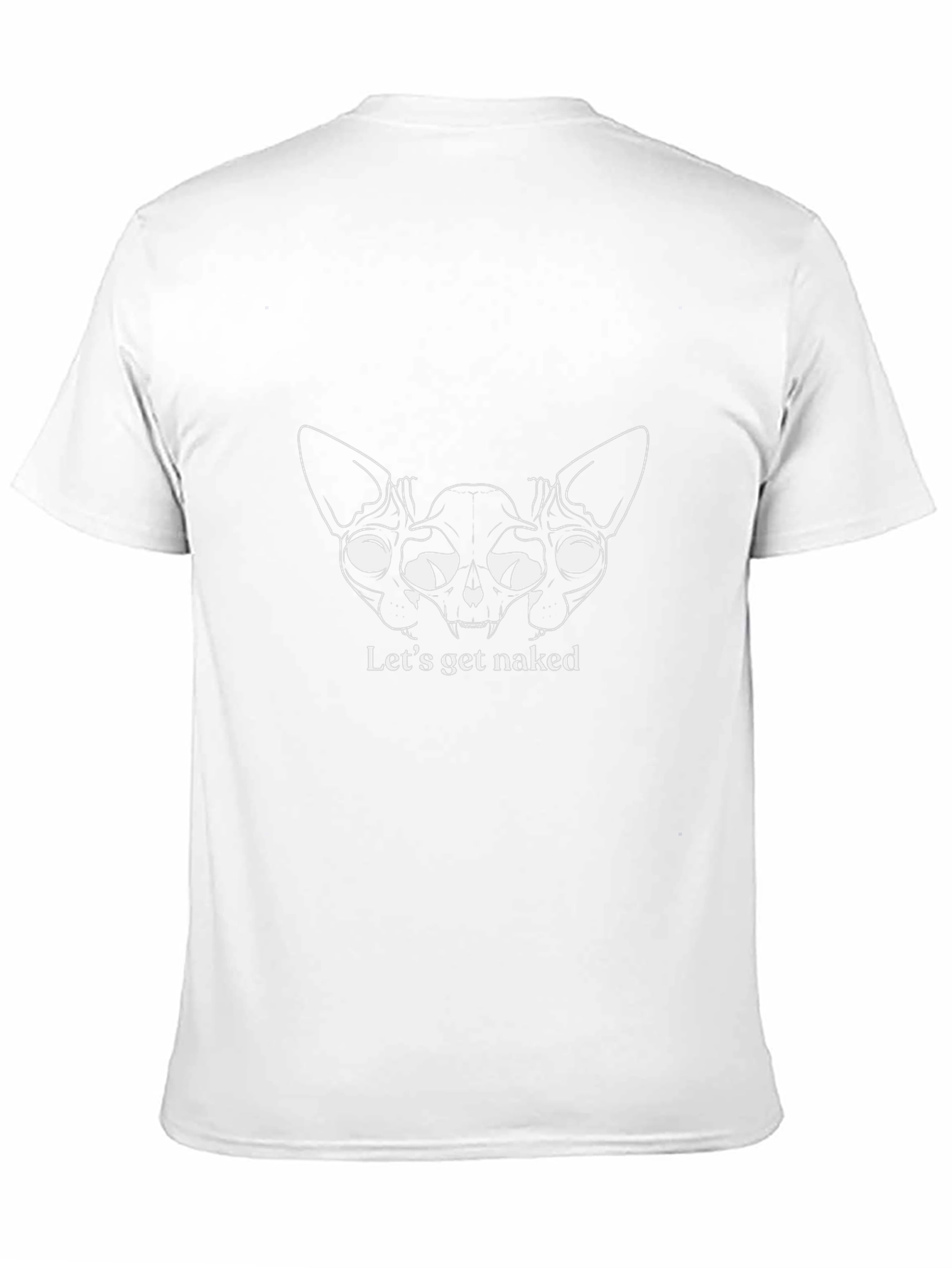 Skull Cat Graphic Tee - Lets Get Naked T-Shirt