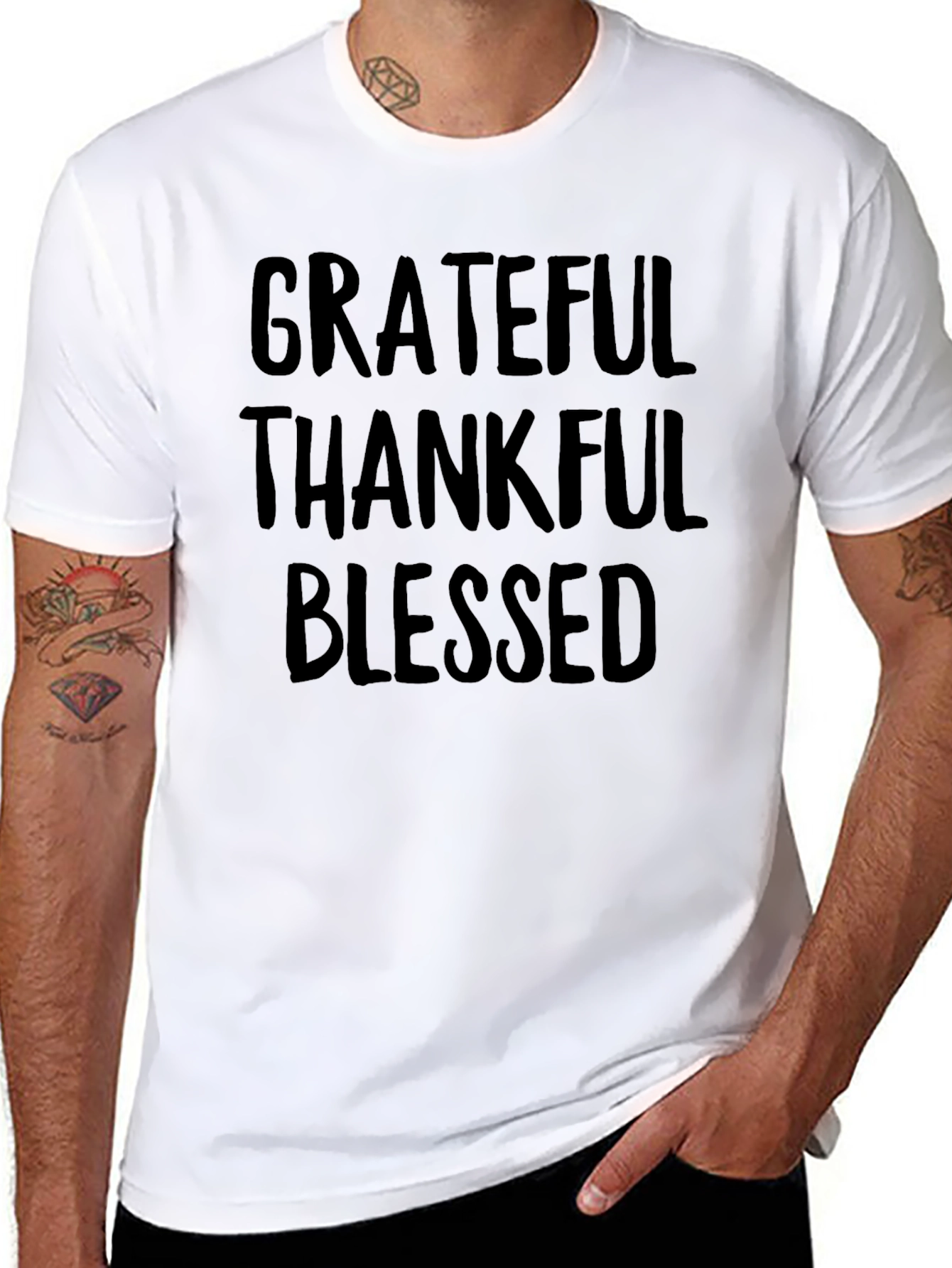 Grateful Thankful Blessed Graphic Tee