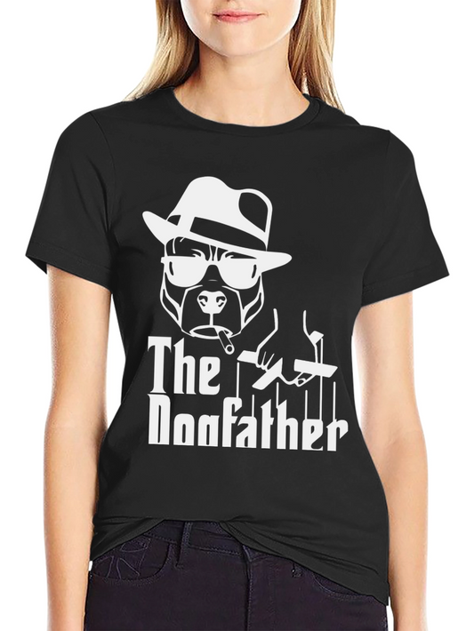 The Dogfather T-Shirt - Gangster Pitbull Tee