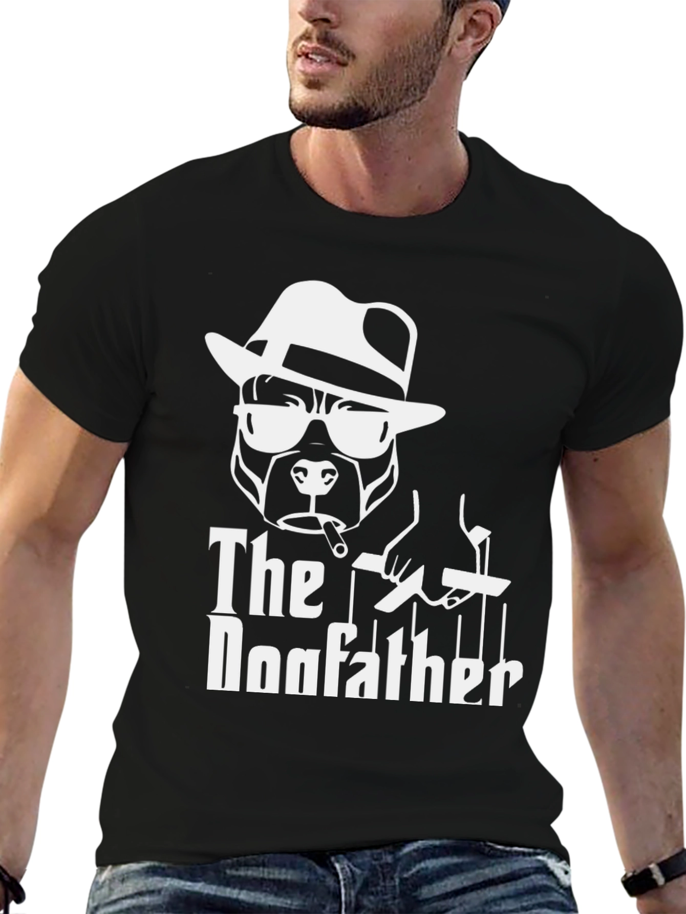 The Dogfather T-Shirt - Gangster Pitbull Tee