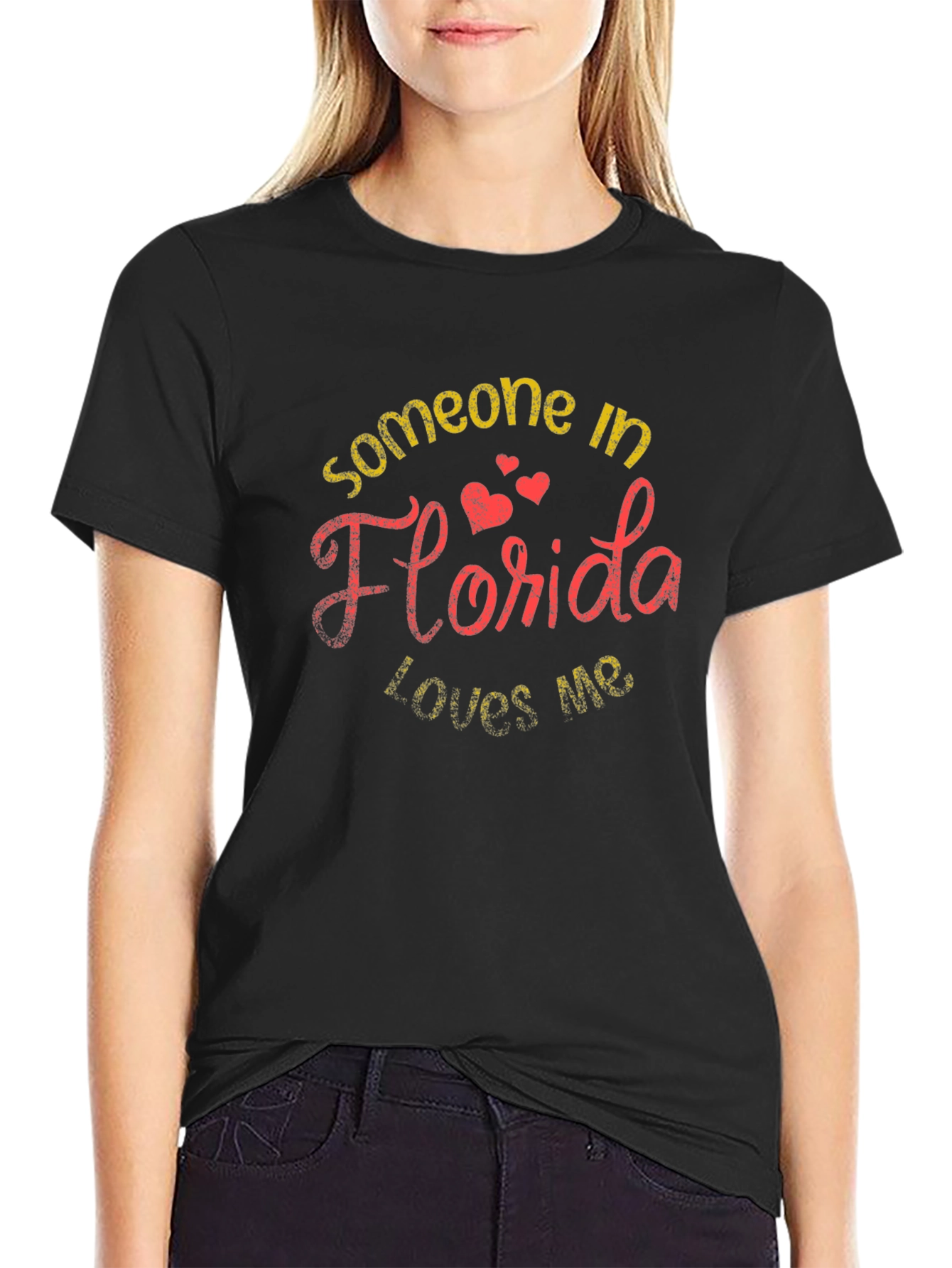 Someone in Florida Loves Me Black T-Shirt