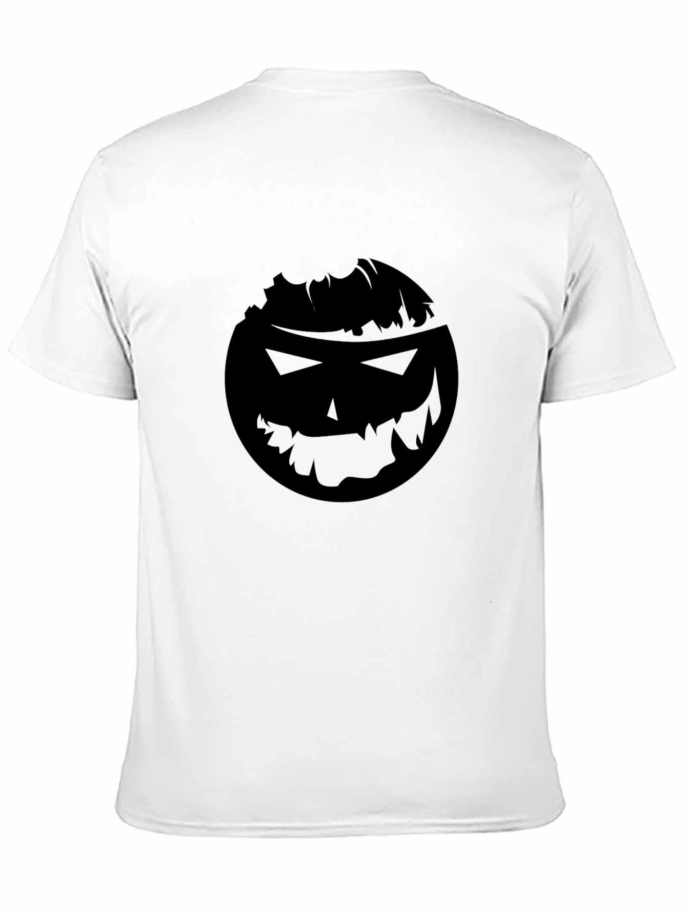 Spooky Pumpkin Face Graphic T-Shirt - Black