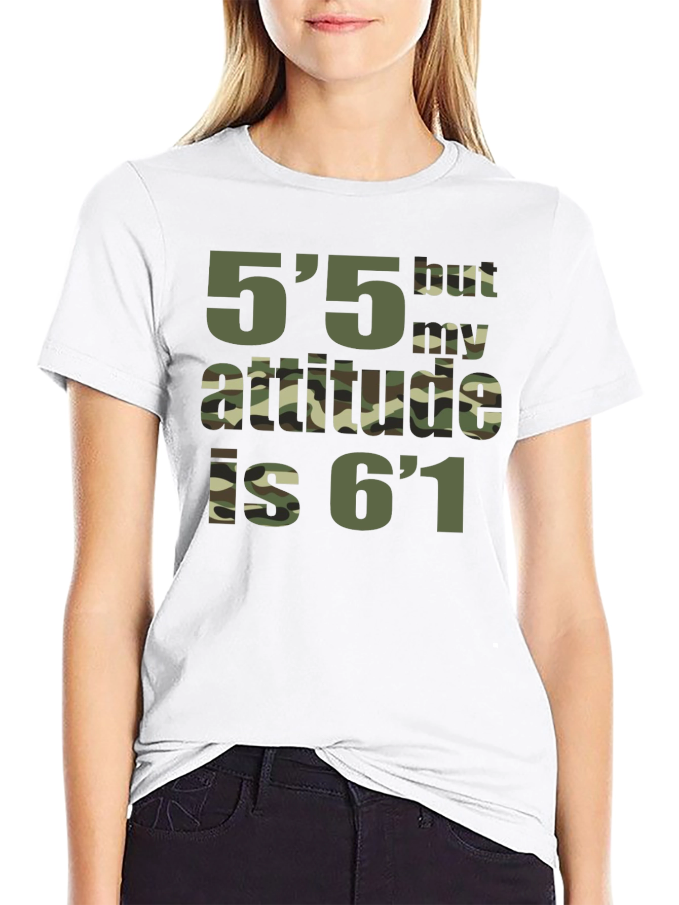 Funny Height Attitude Graphic T-Shirt