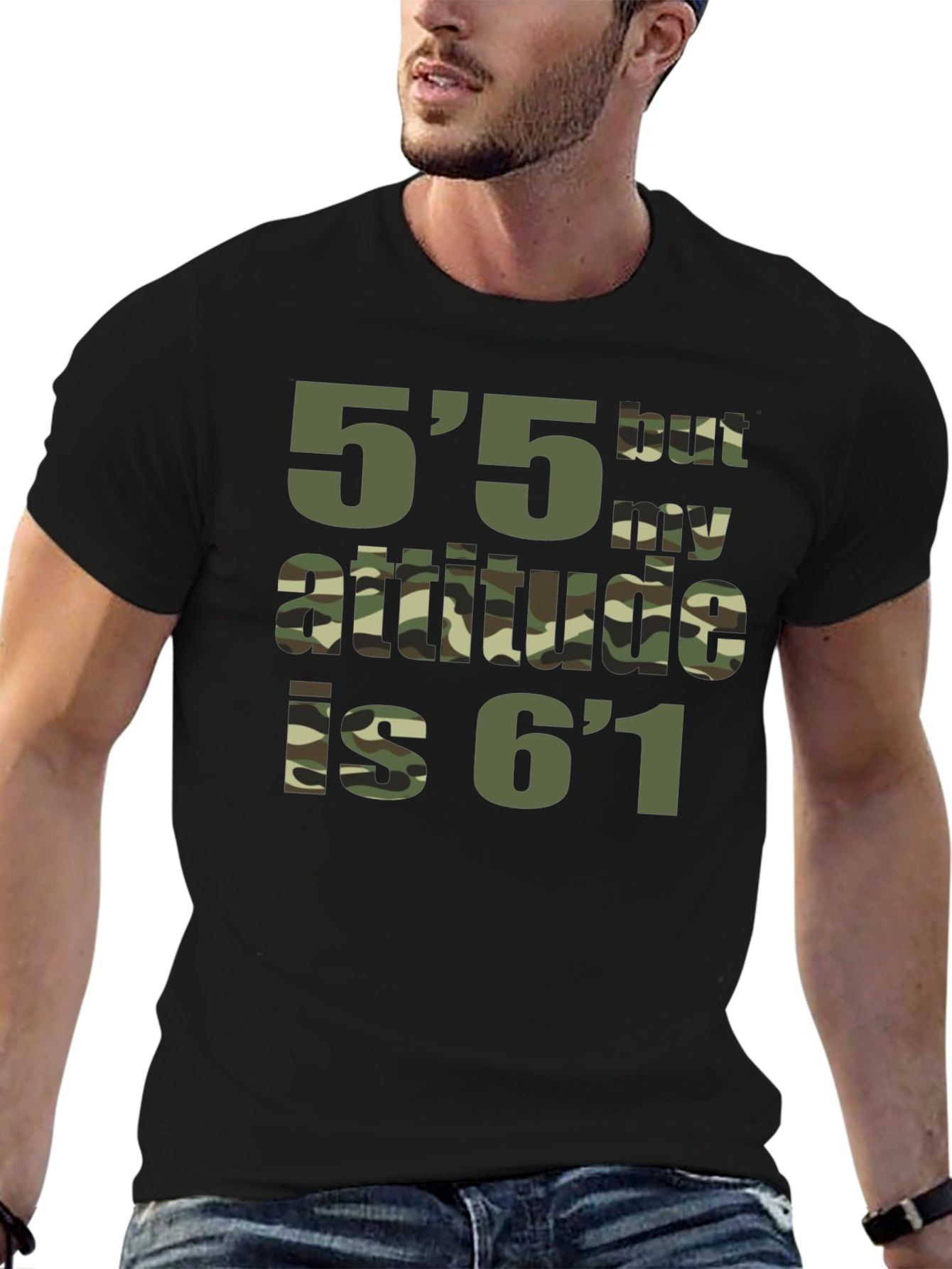 Funny Height Attitude Graphic T-Shirt