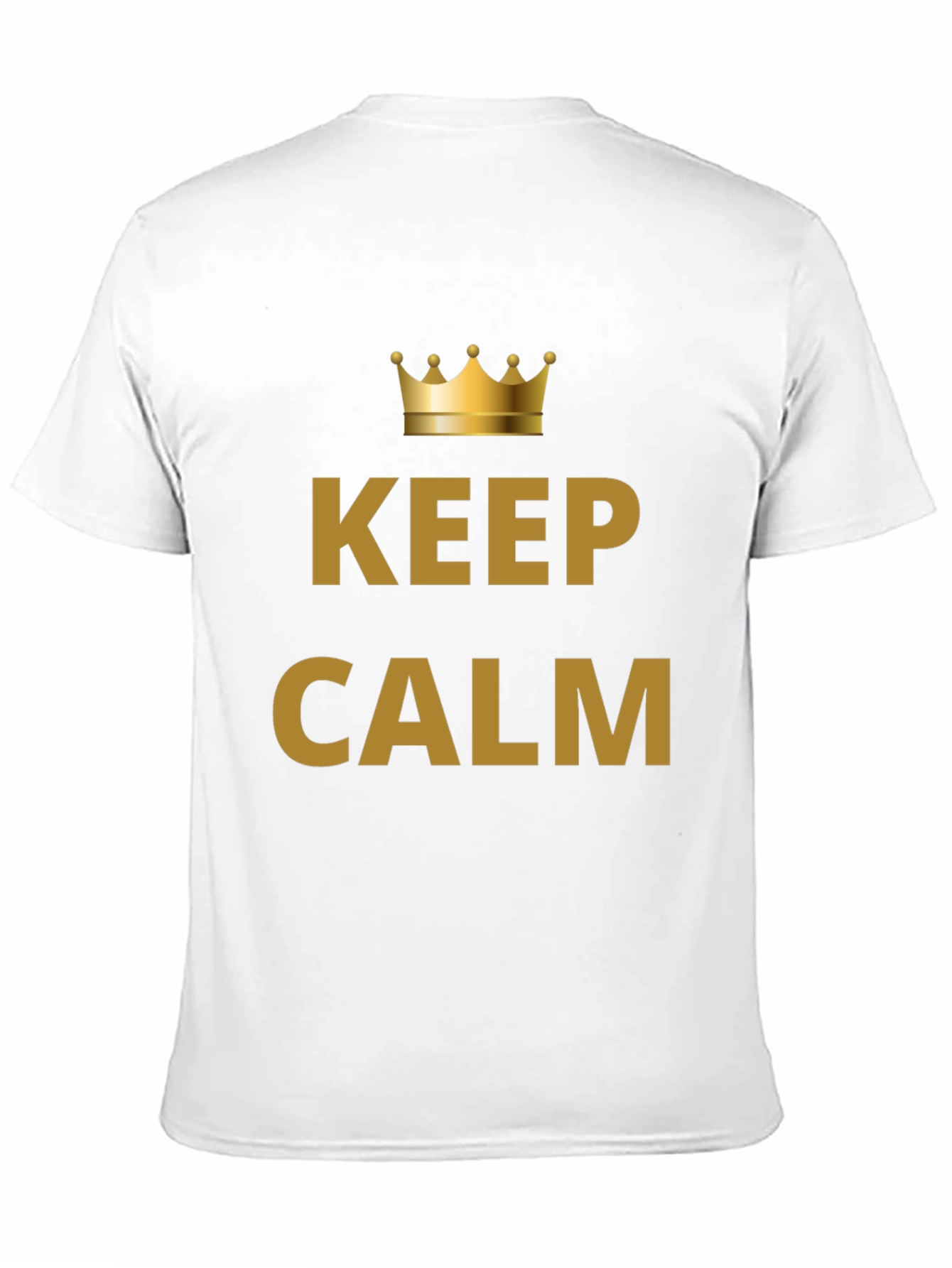 Keep Calm Crown Graphic Mens Black T-Shirt
