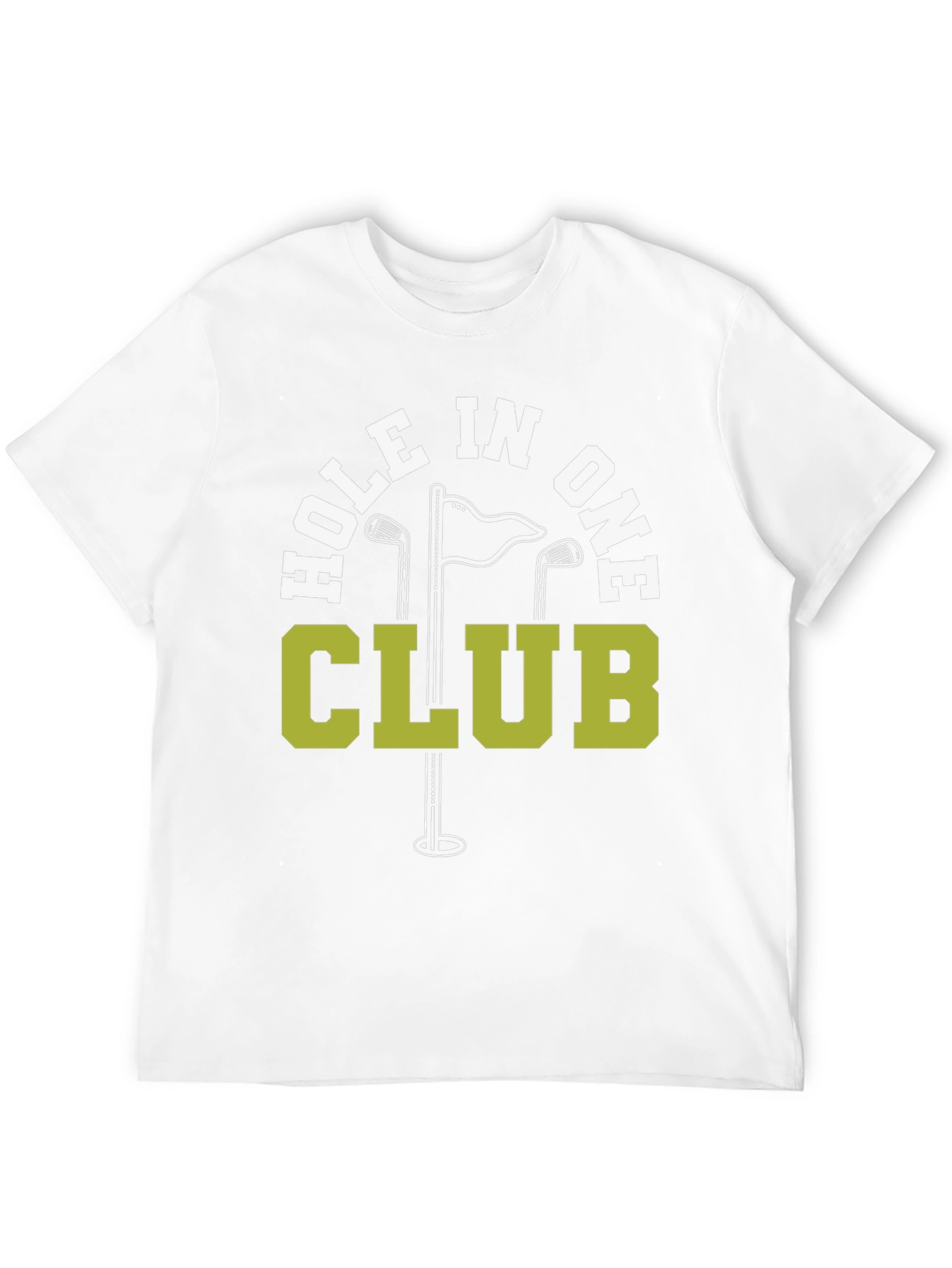 Hole In One Club Black T-Shirt Golf Tee