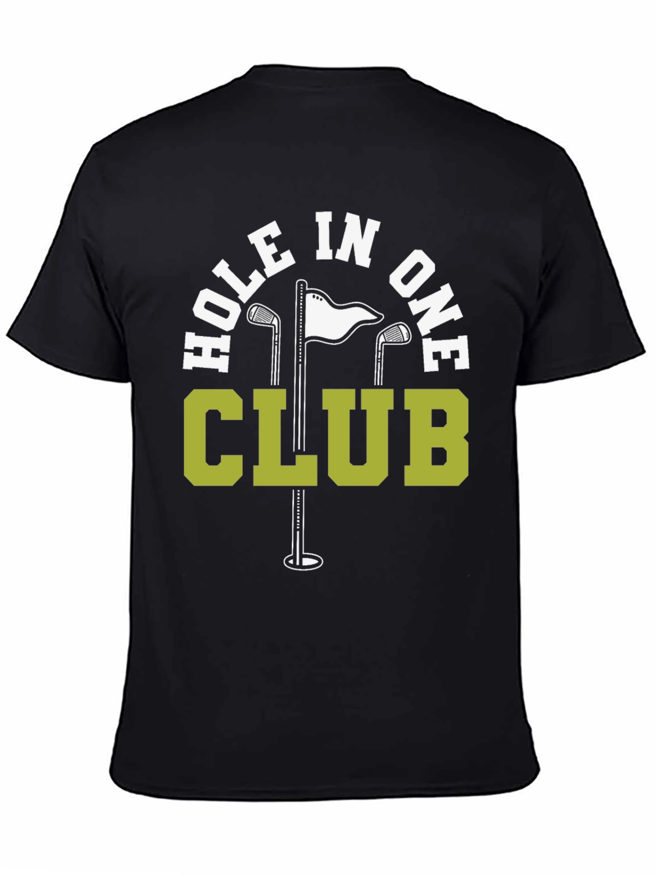 Hole In One Club Black T-Shirt Golf Tee