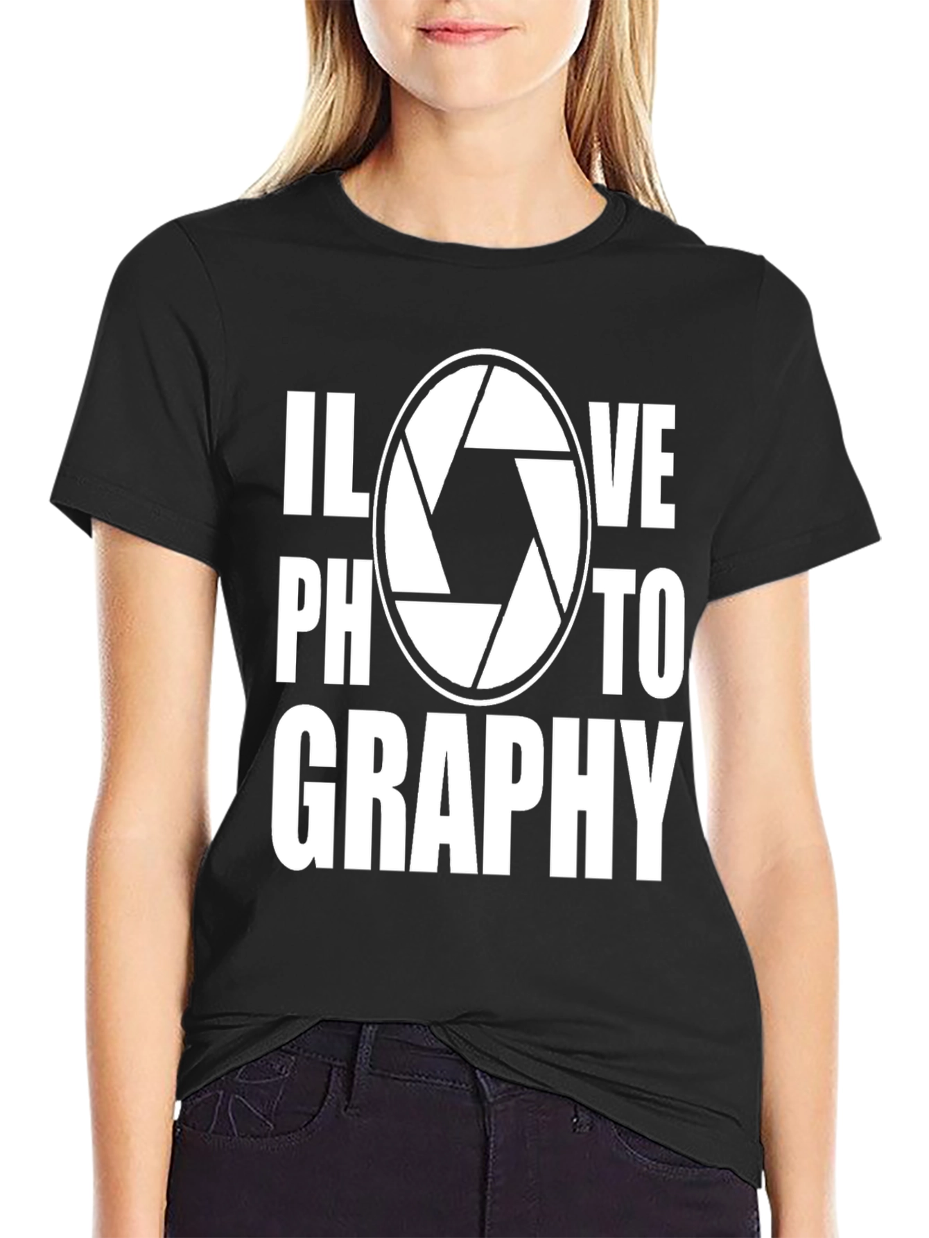 I Love Photography T-Shirt - Camera Shutter Design