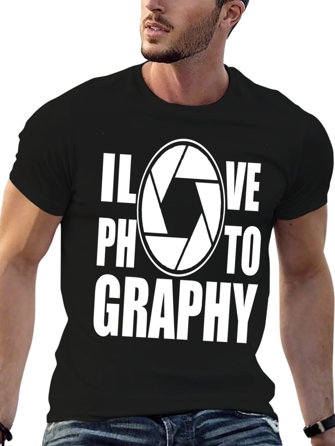 I Love Photography T-Shirt - Camera Shutter Design