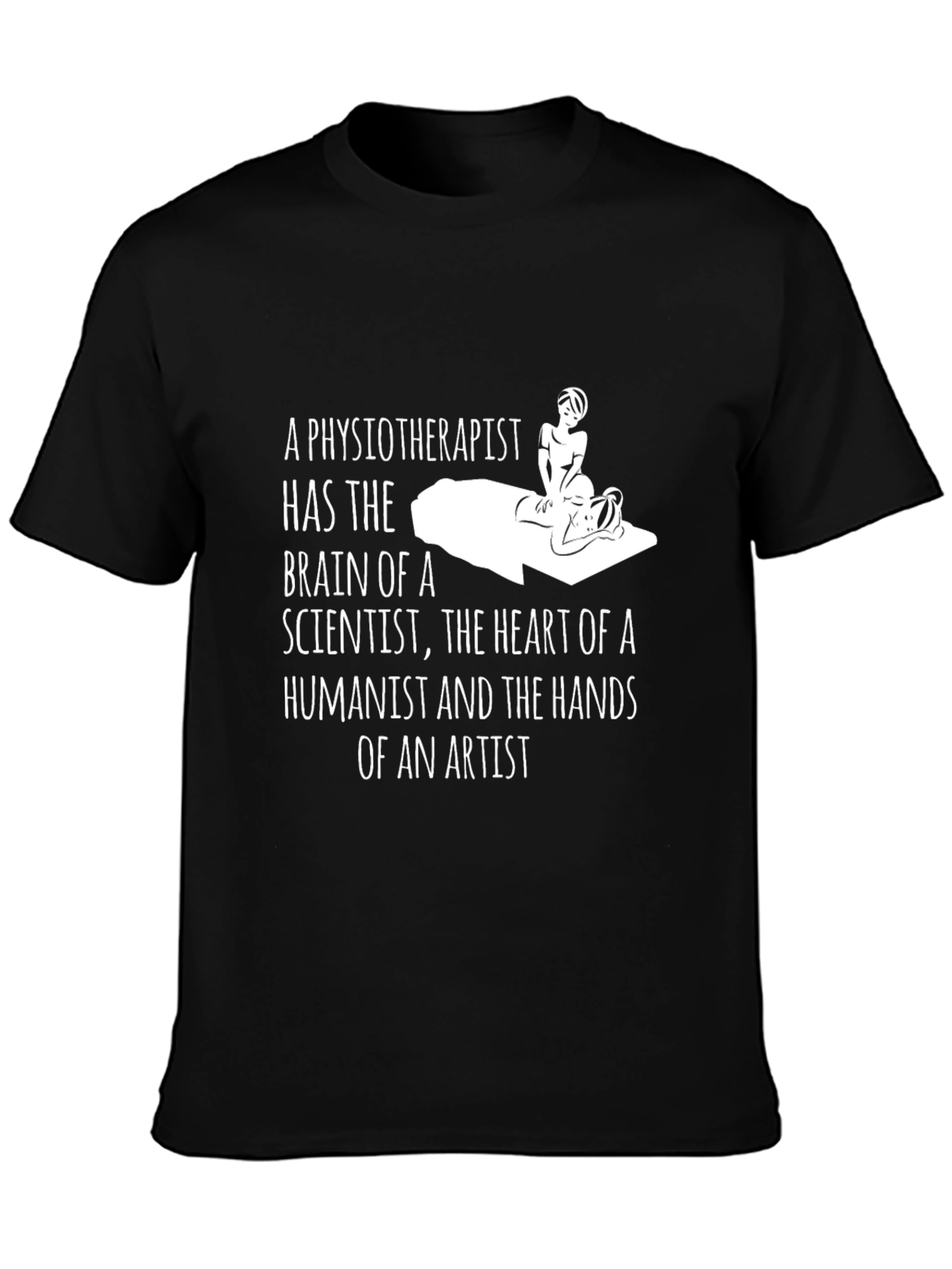 Physiotherapist Brain Heart Hands Artist T-Shirt