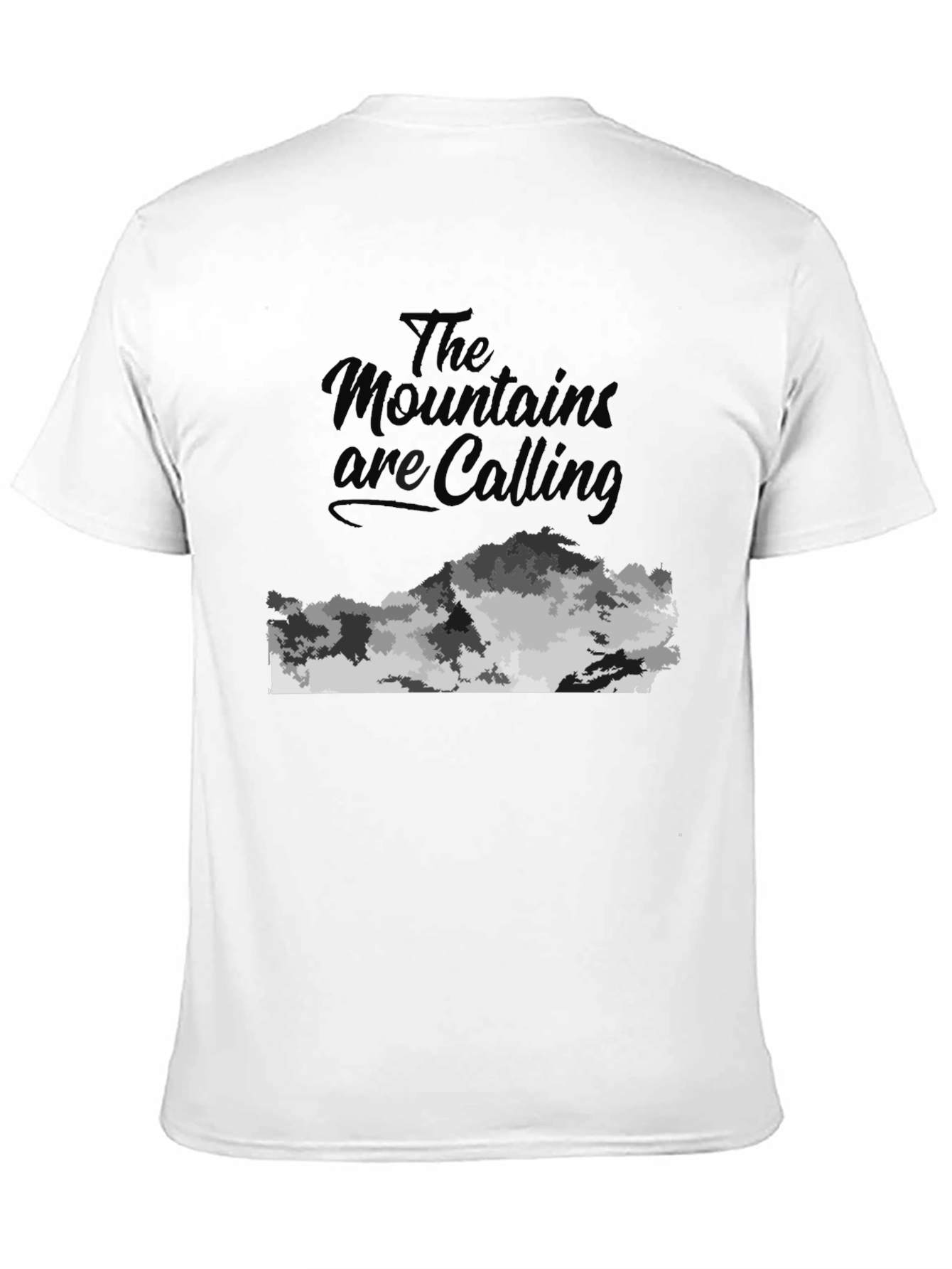 Mountains Are Calling Black Graphic Tee