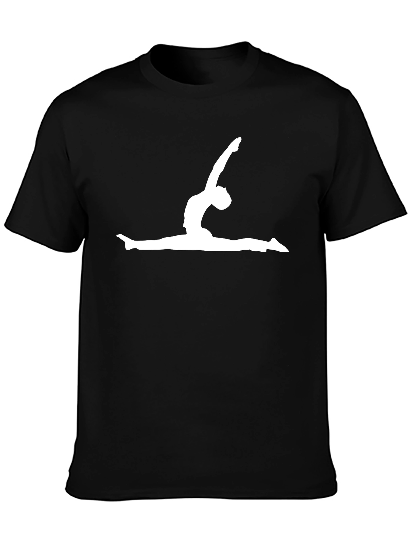 Yoga Pose Graphic Black T-Shirt