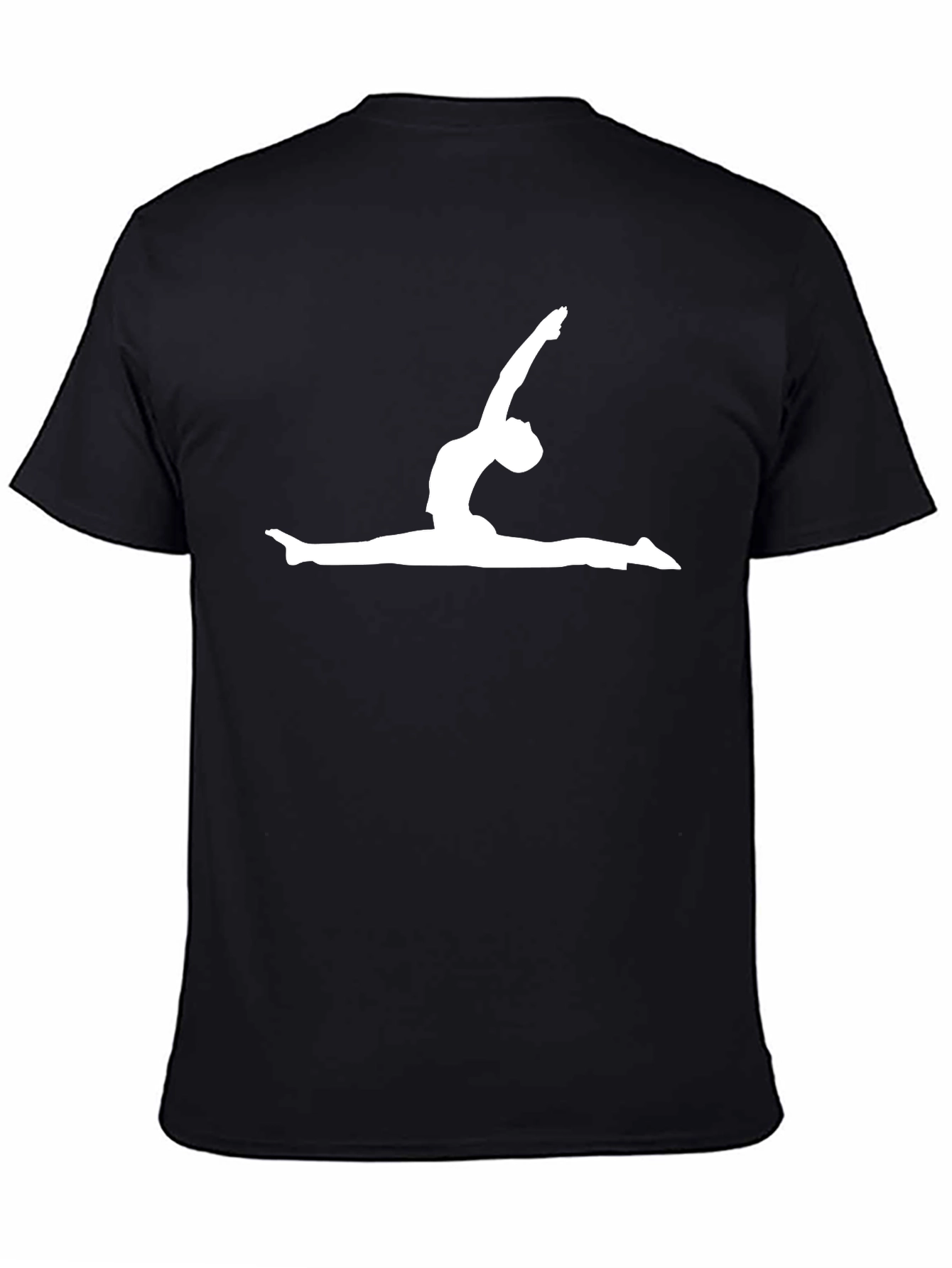 Yoga Pose Graphic Black T-Shirt