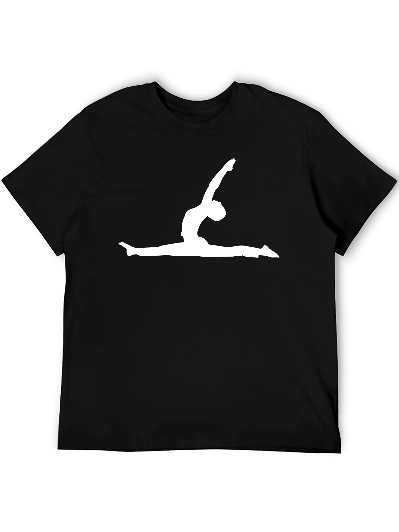 Yoga Pose Graphic Black T-Shirt