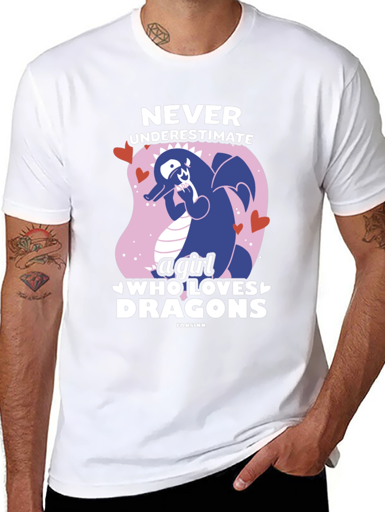 Never Underestimate a Girl Who Loves Dragons T-Shirt