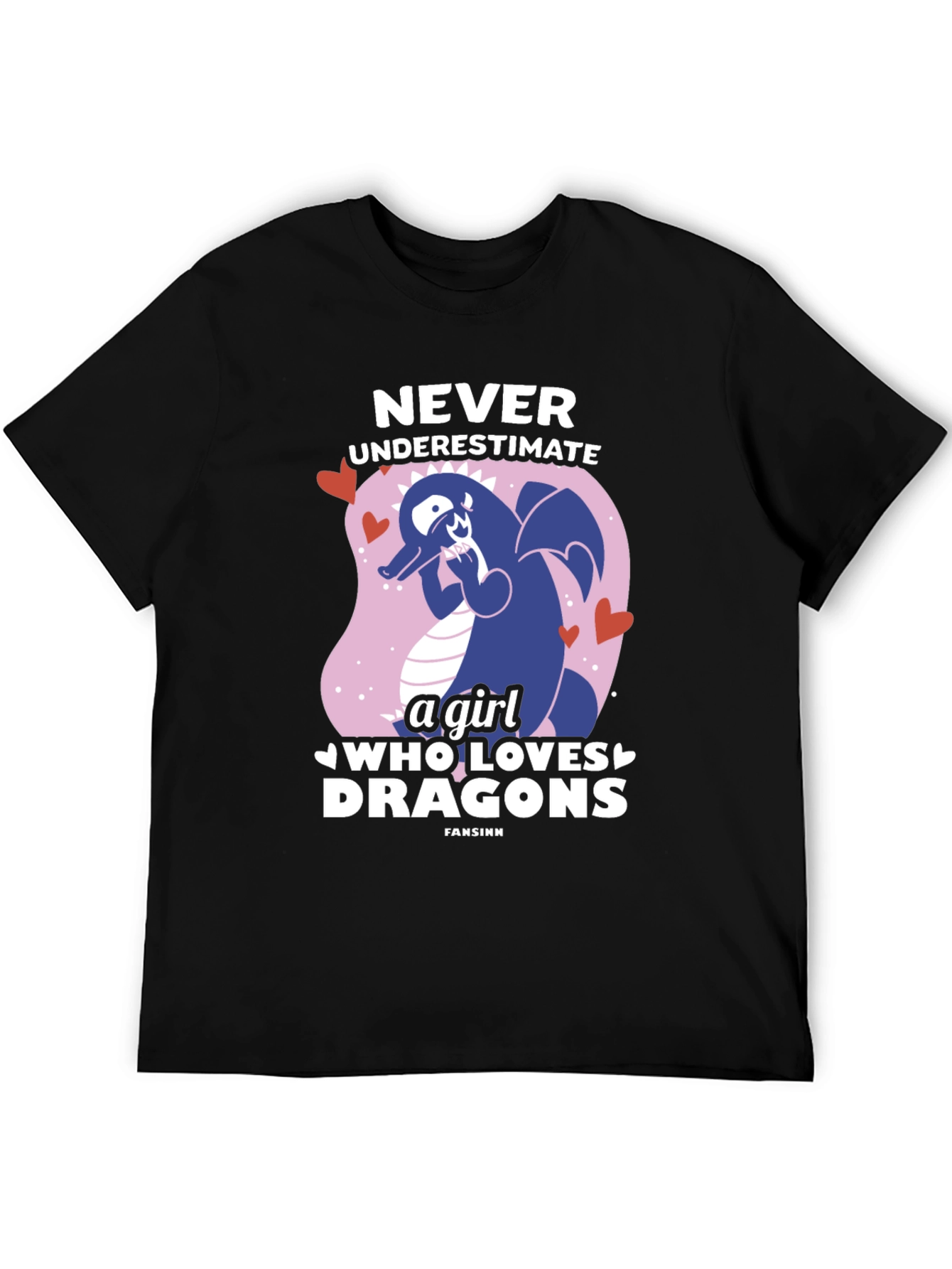 Never Underestimate a Girl Who Loves Dragons T-Shirt