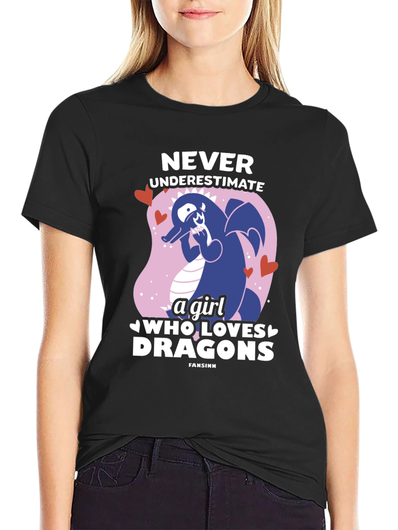 Never Underestimate a Girl Who Loves Dragons T-Shirt