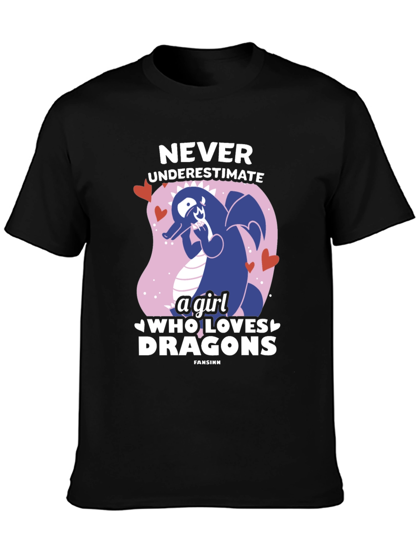 Never Underestimate a Girl Who Loves Dragons T-Shirt