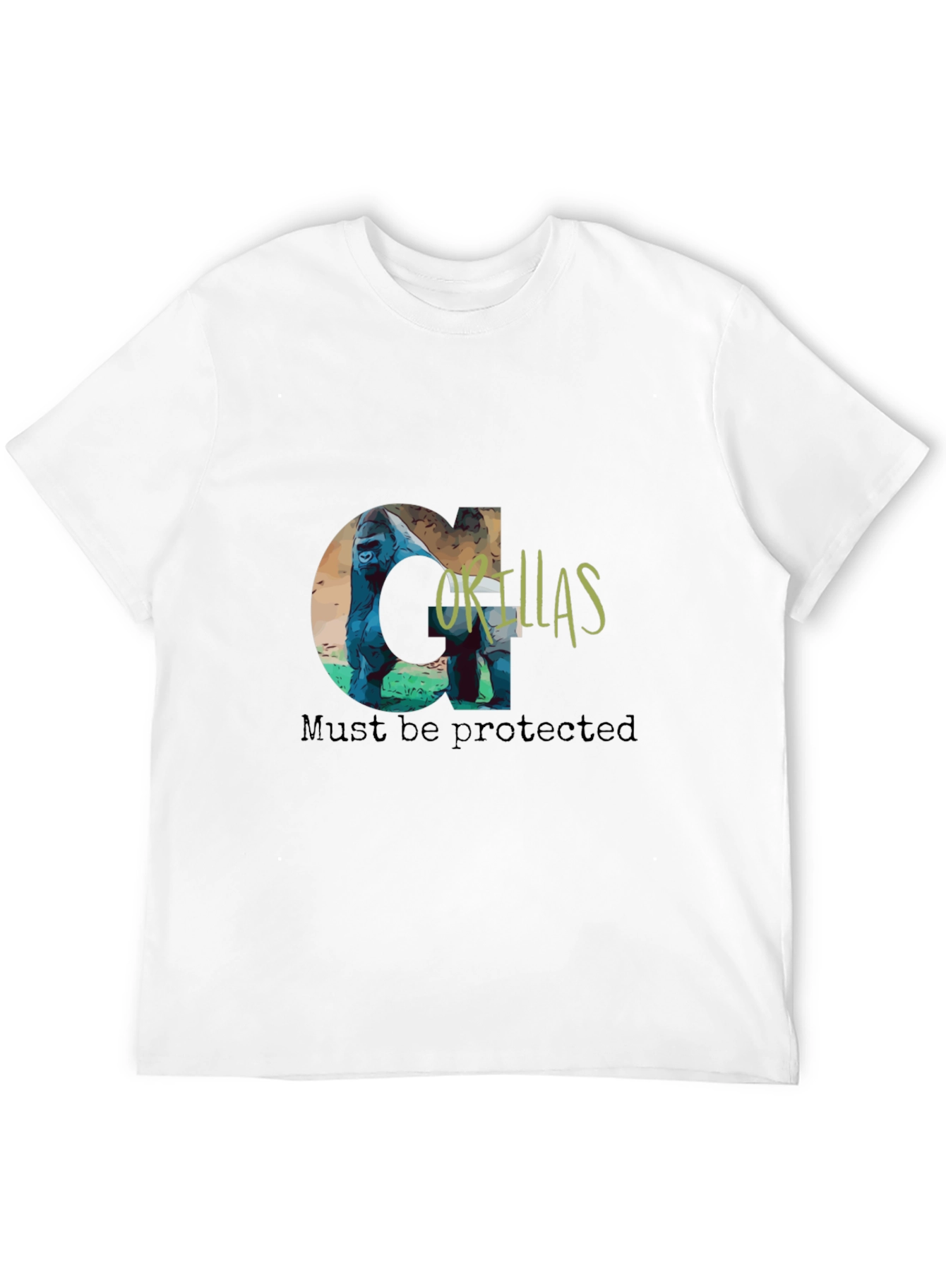 Gorillas Must Be Protected Graphic Tee