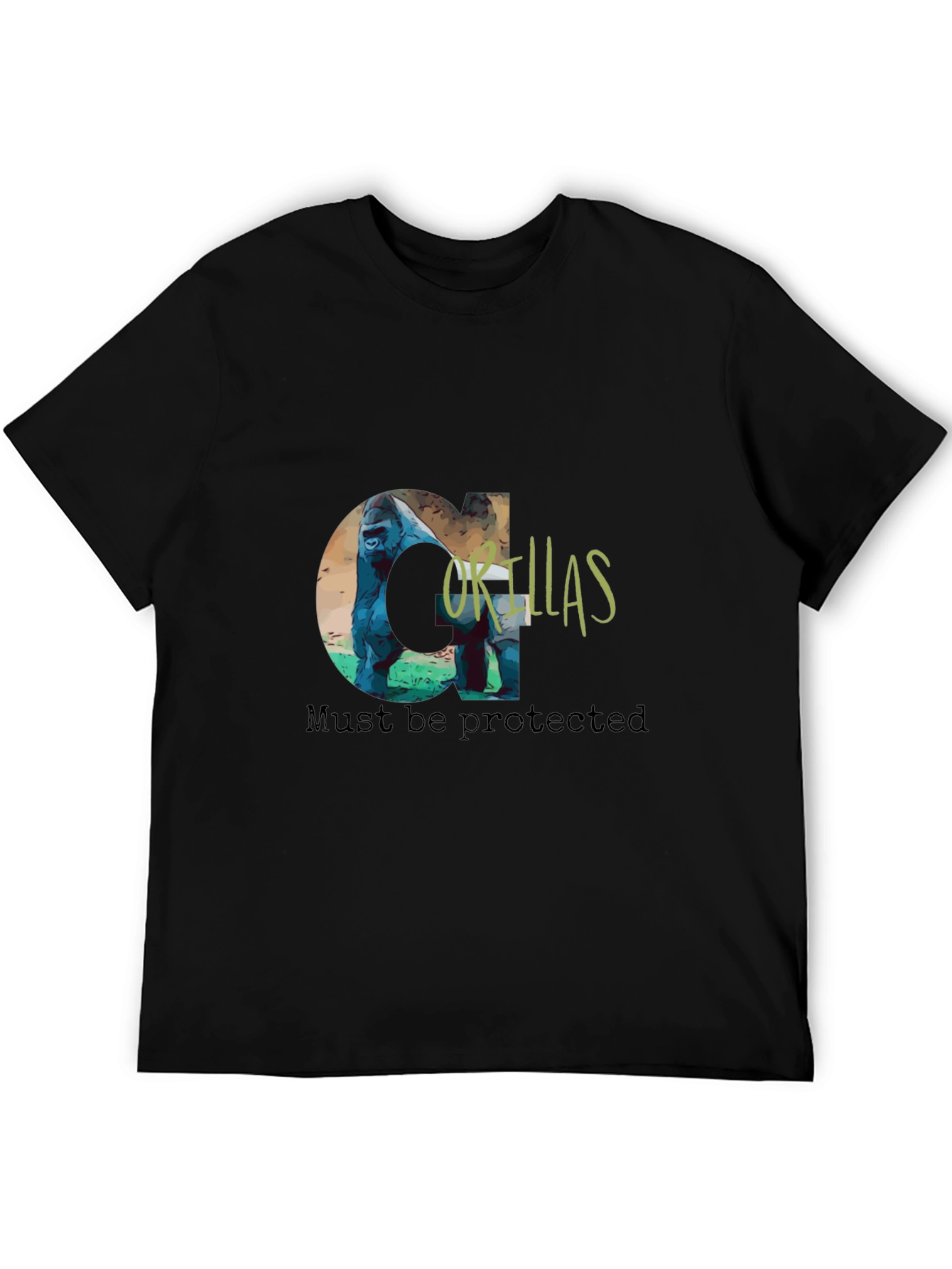 Gorillas Must Be Protected Graphic Tee