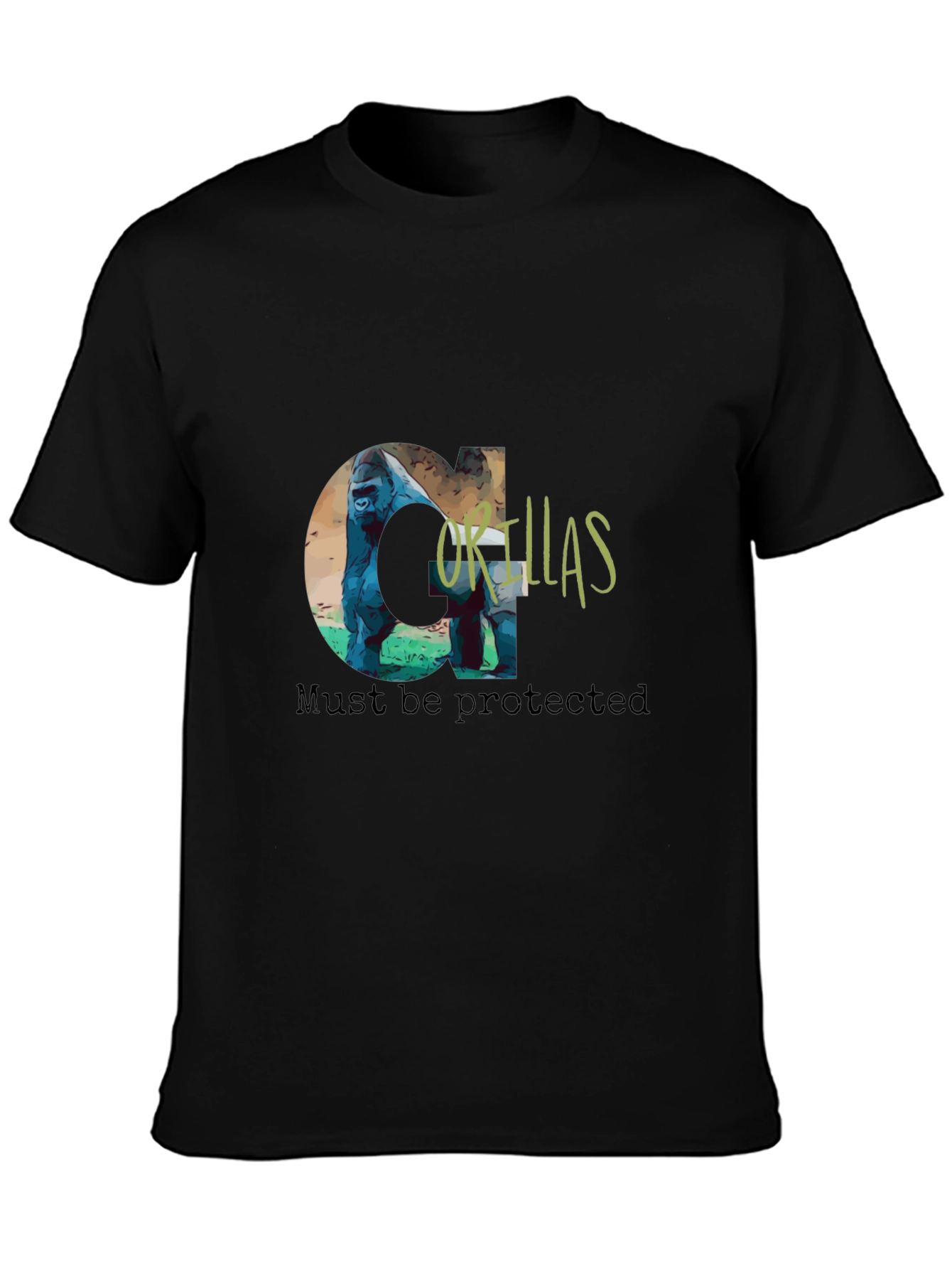 Gorillas Must Be Protected Graphic Tee