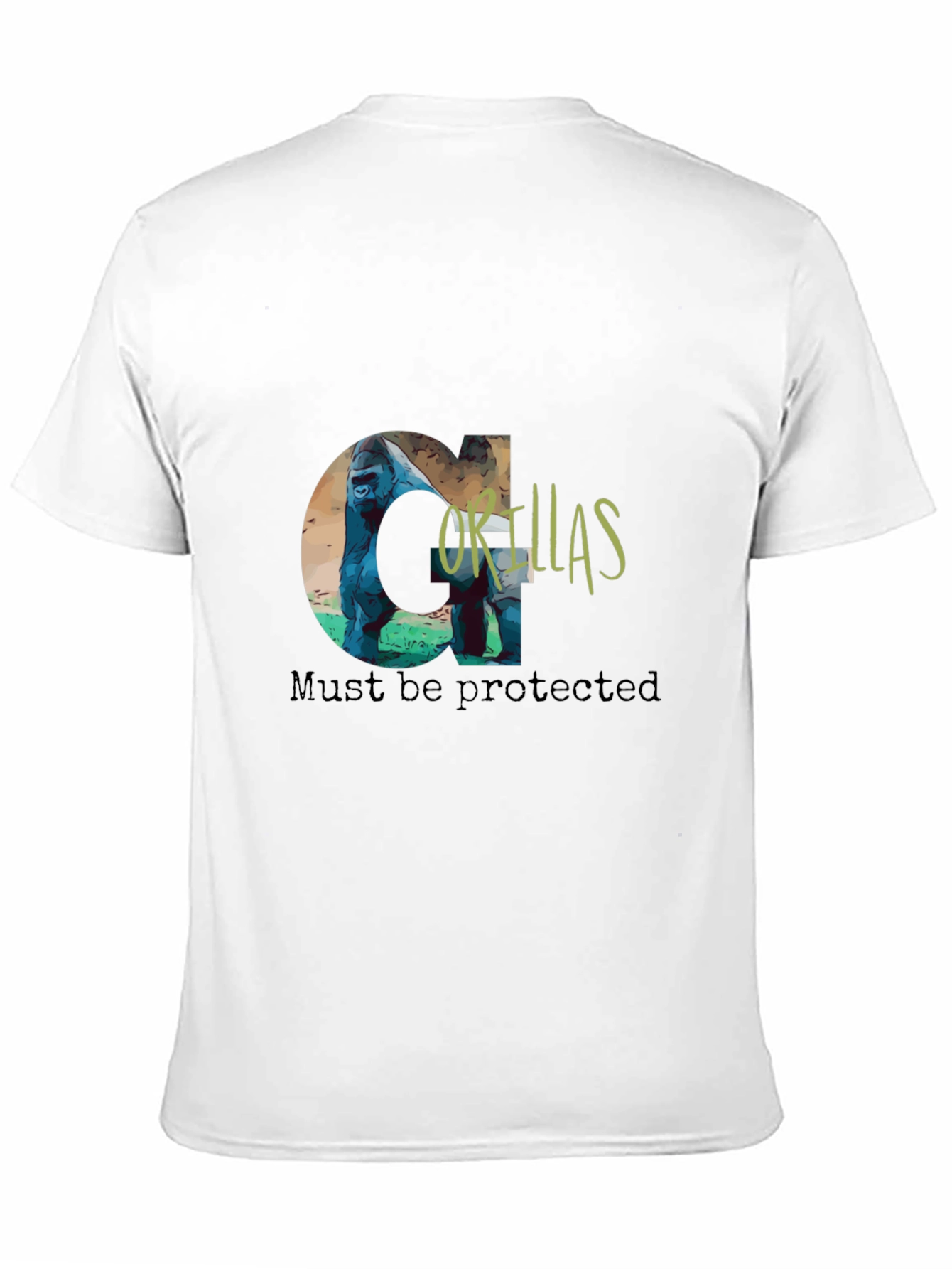 Gorillas Must Be Protected Graphic Tee