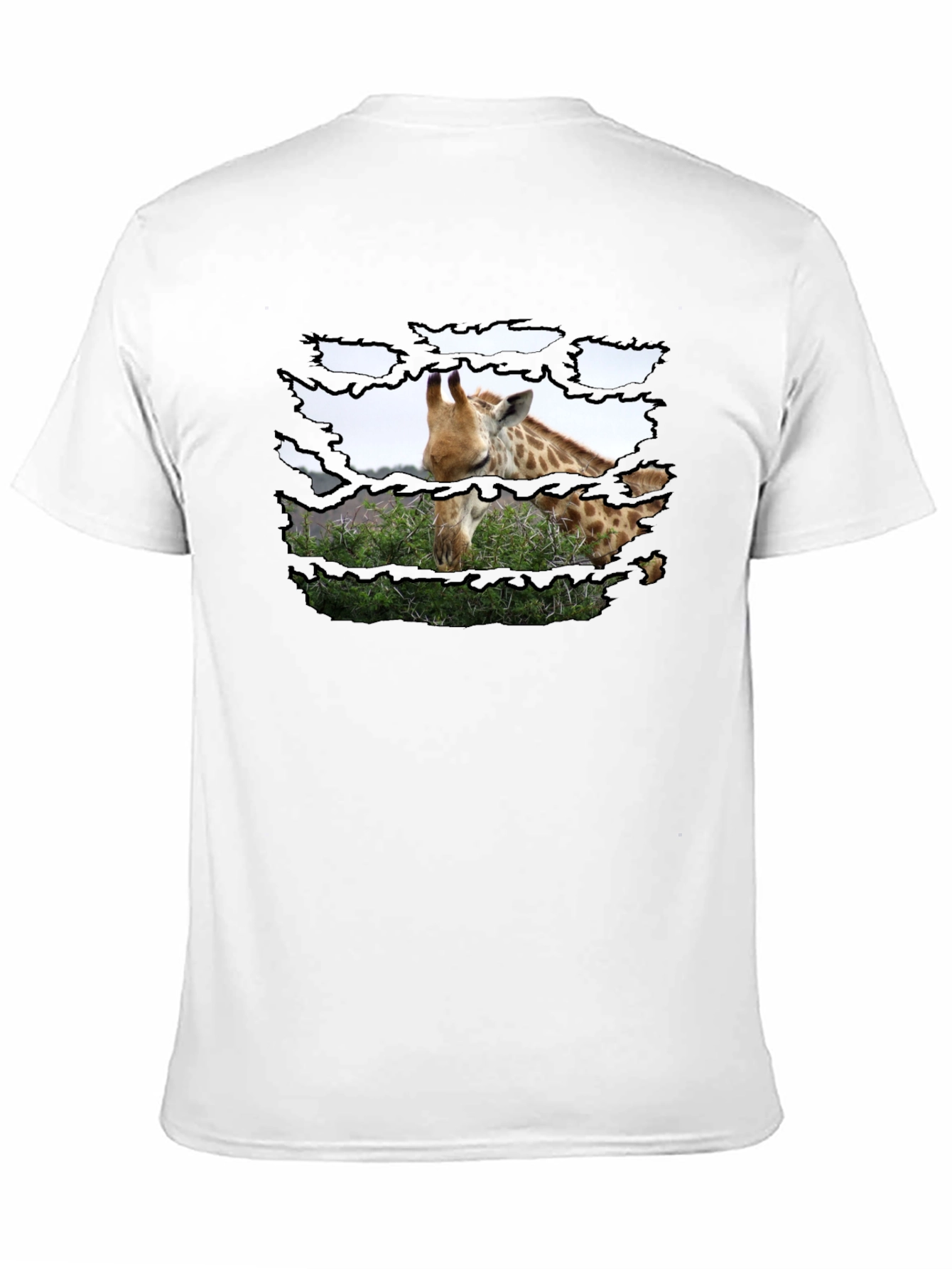 Giraffe T-Shirt - Mens Black Graphic Tee