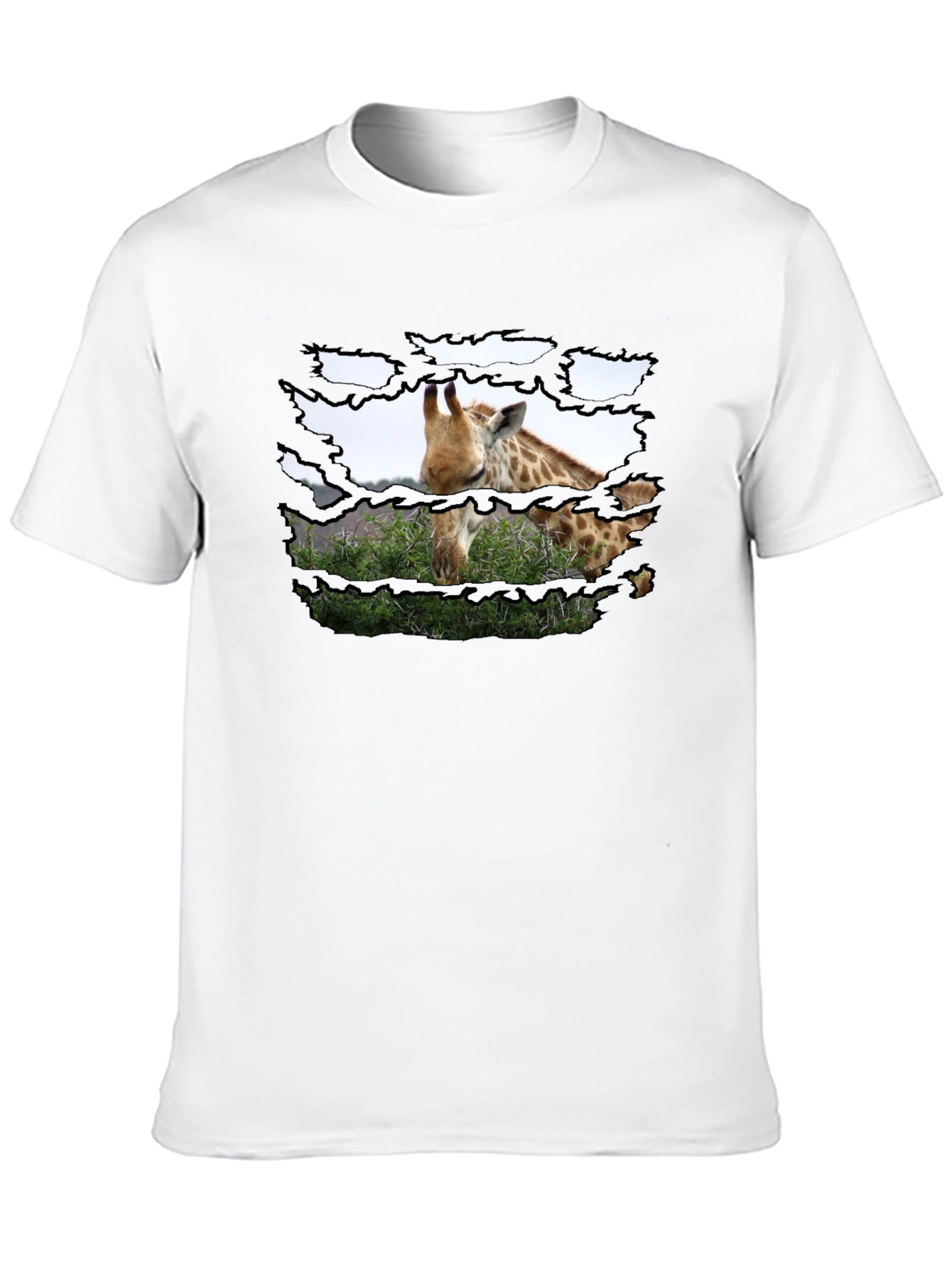 Giraffe T-Shirt - Mens Black Graphic Tee