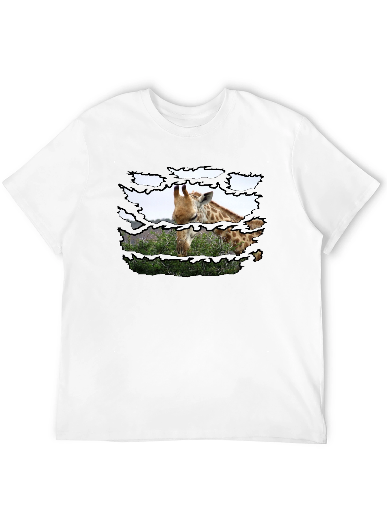 Giraffe T-Shirt - Mens Black Graphic Tee
