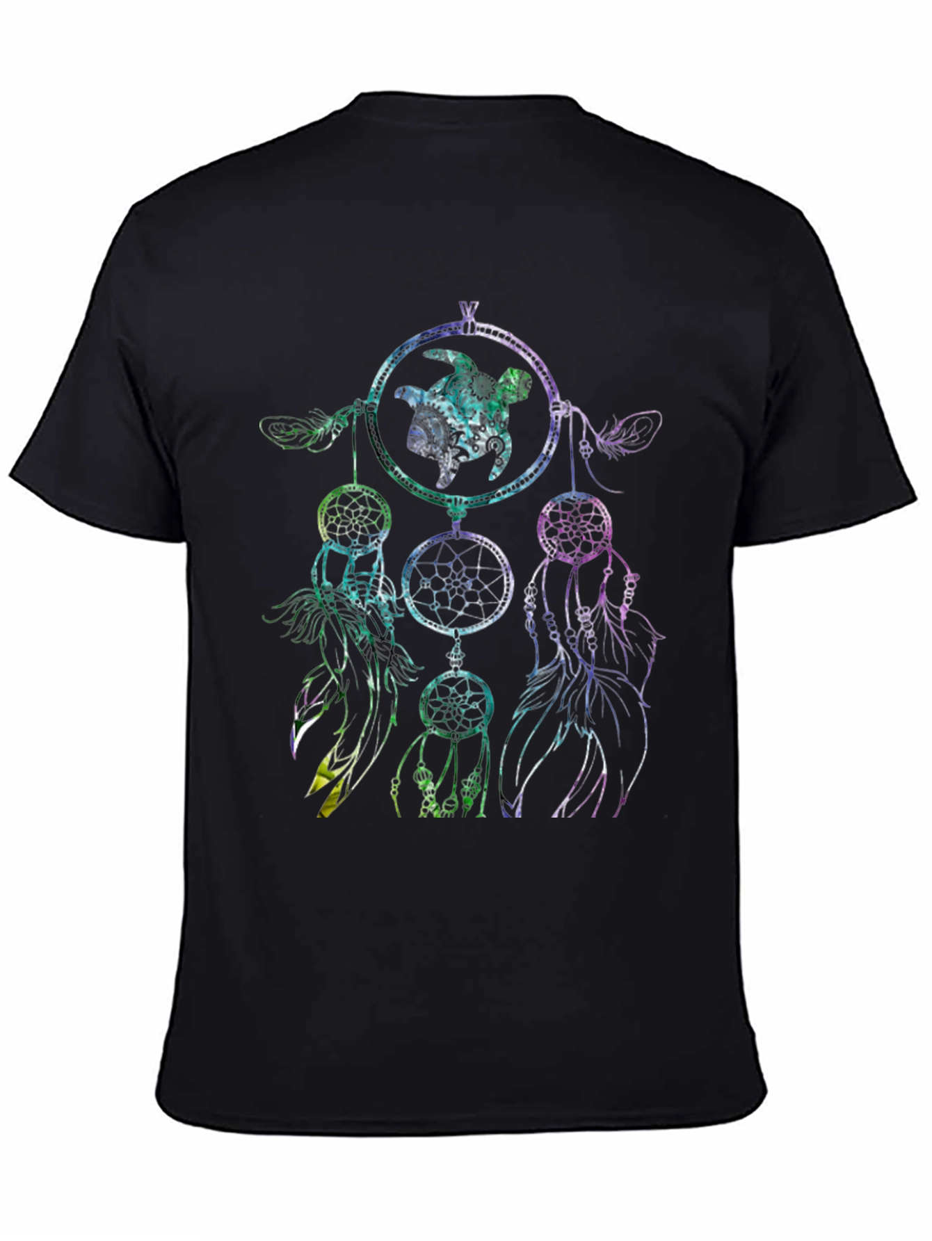 Dreamcatcher Turtle Graphic Tee - Black