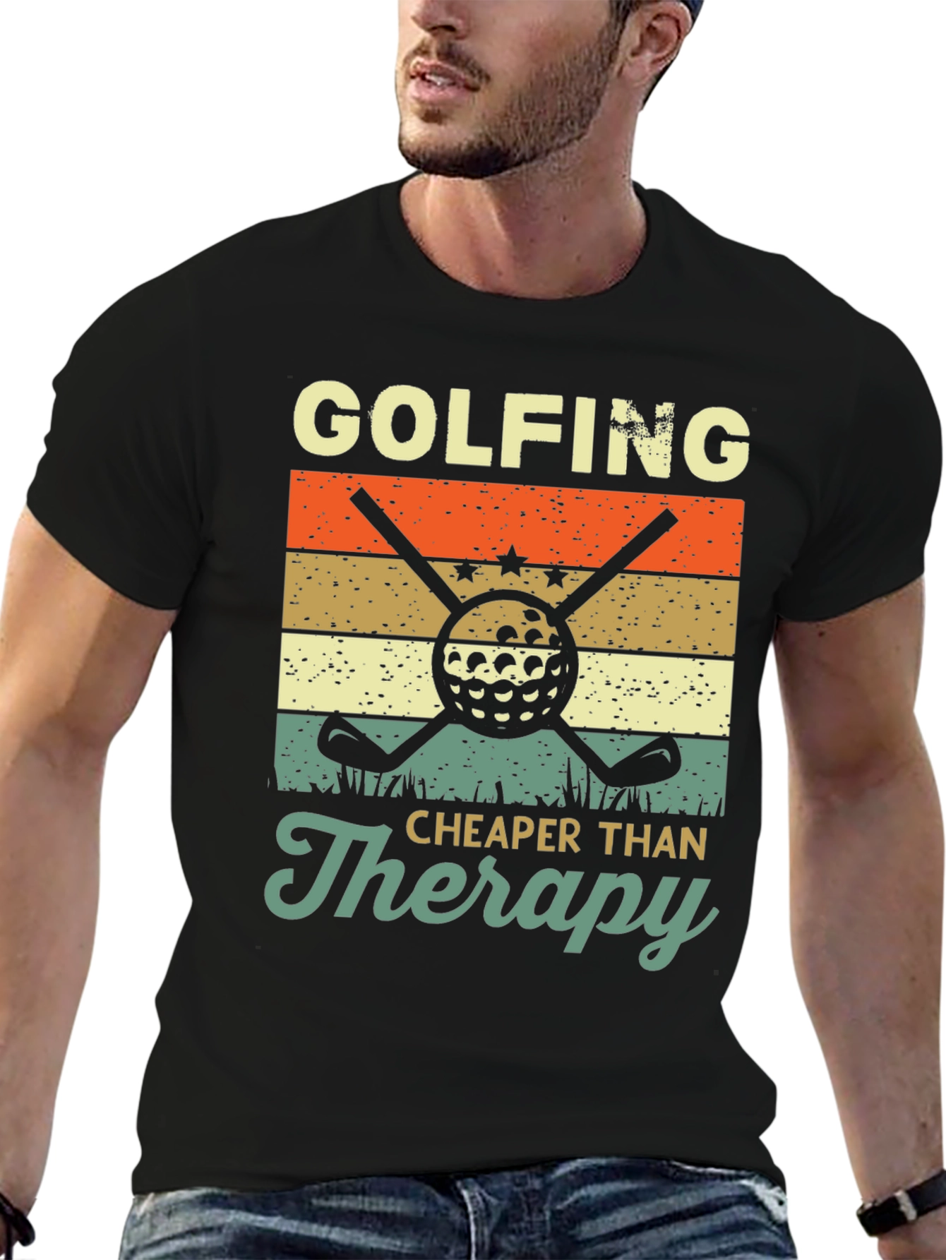 Golfing Cheaper Than Therapy T-Shirt