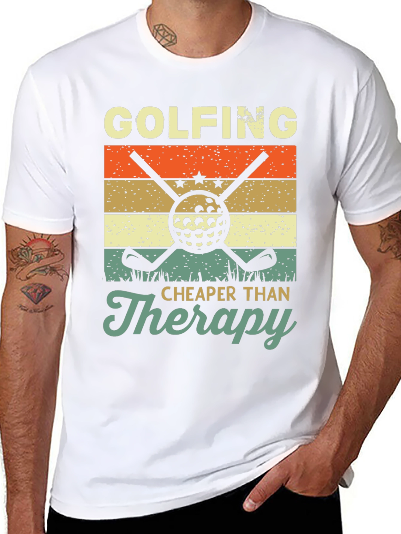Golfing Cheaper Than Therapy T-Shirt