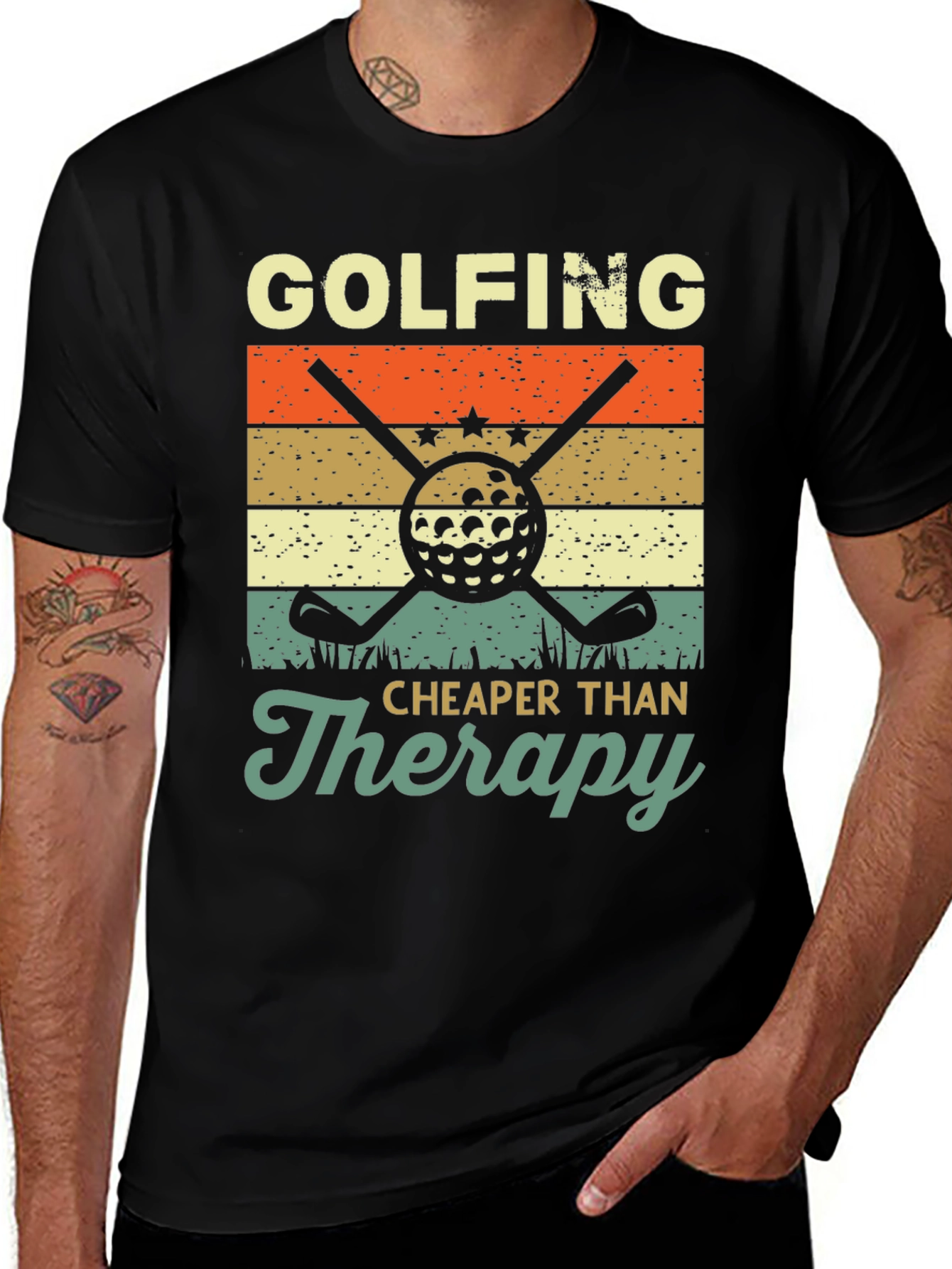 Golfing Cheaper Than Therapy T-Shirt