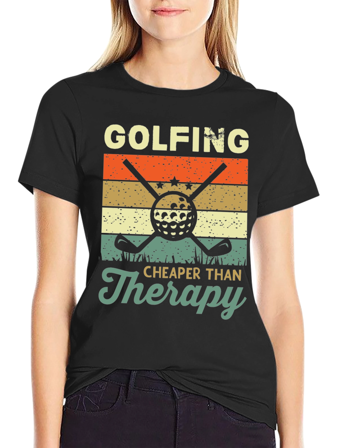 Golfing Cheaper Than Therapy T-Shirt