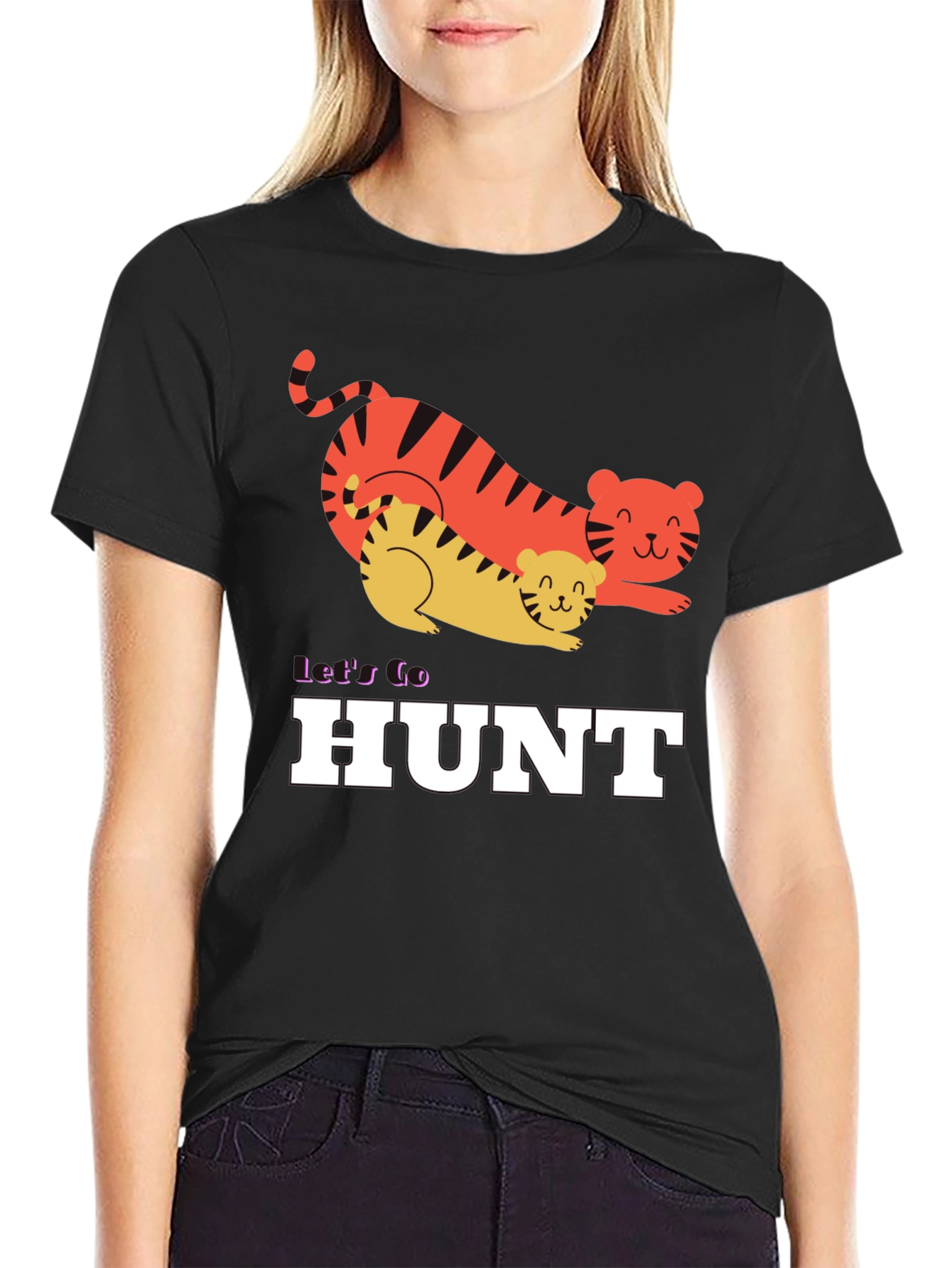 Lets Go Hunt Tiger Graphic Tee