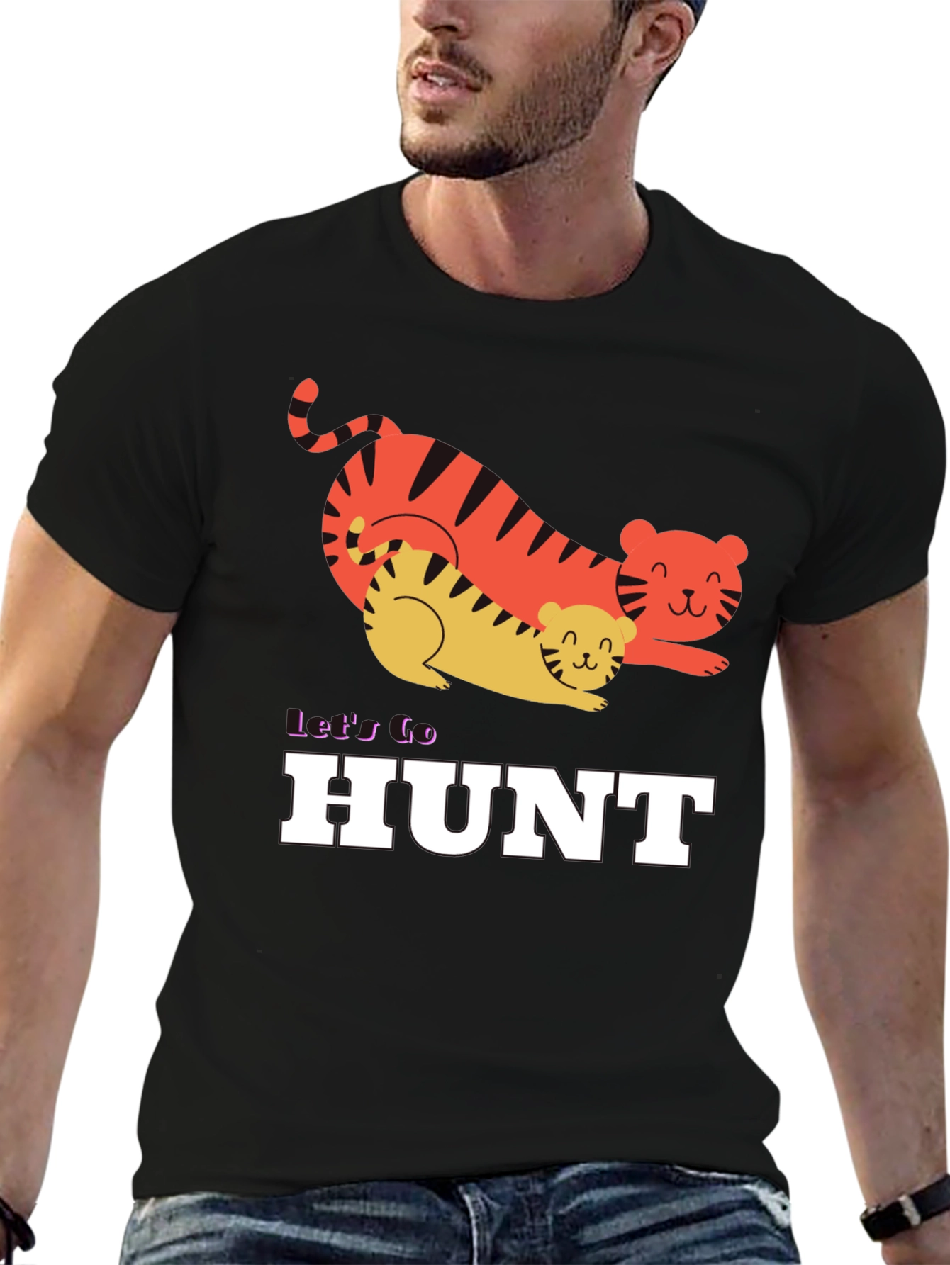 Lets Go Hunt Tiger Graphic Tee