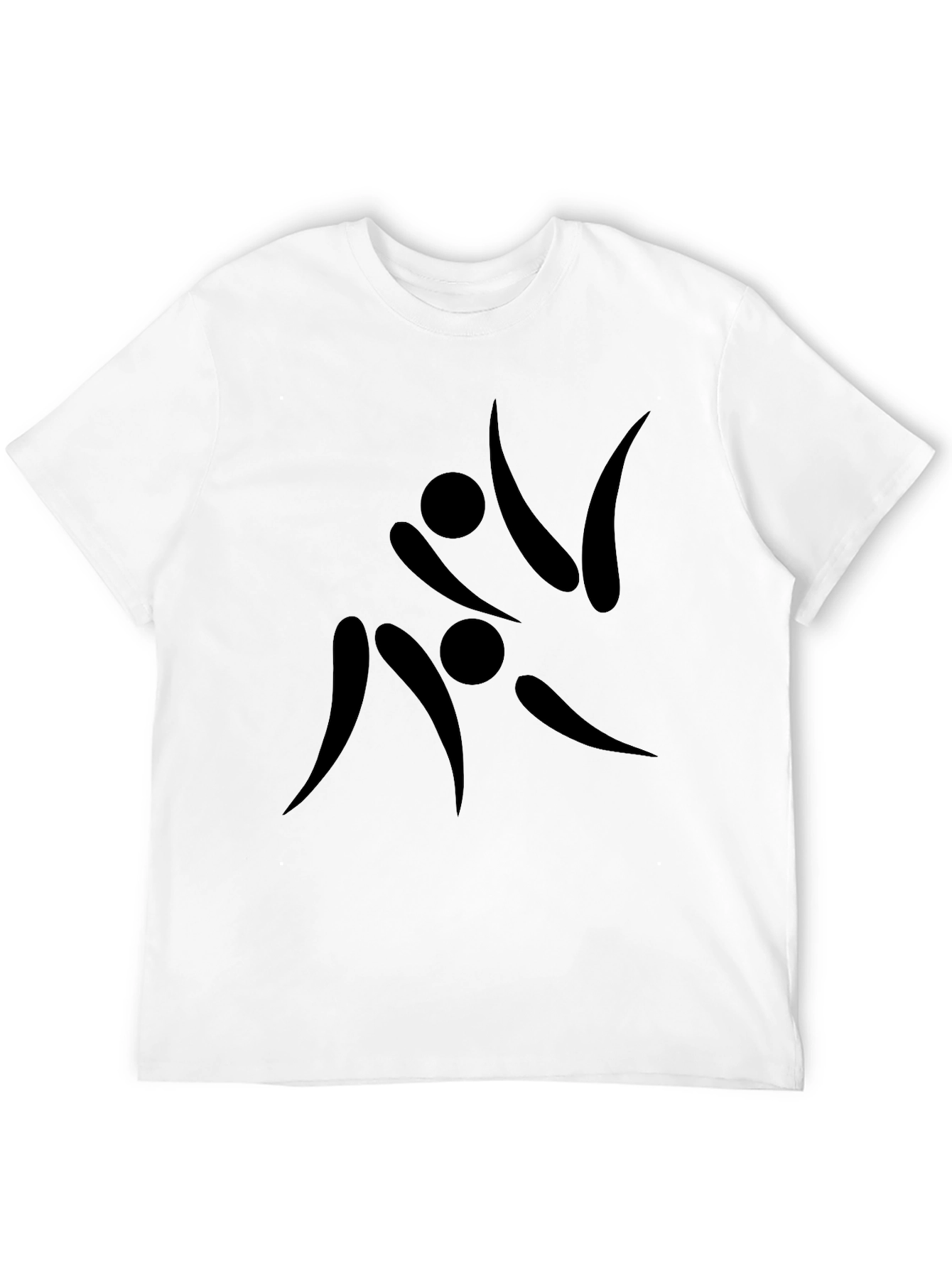 Abstract Athlete Black Graphic T-Shirt