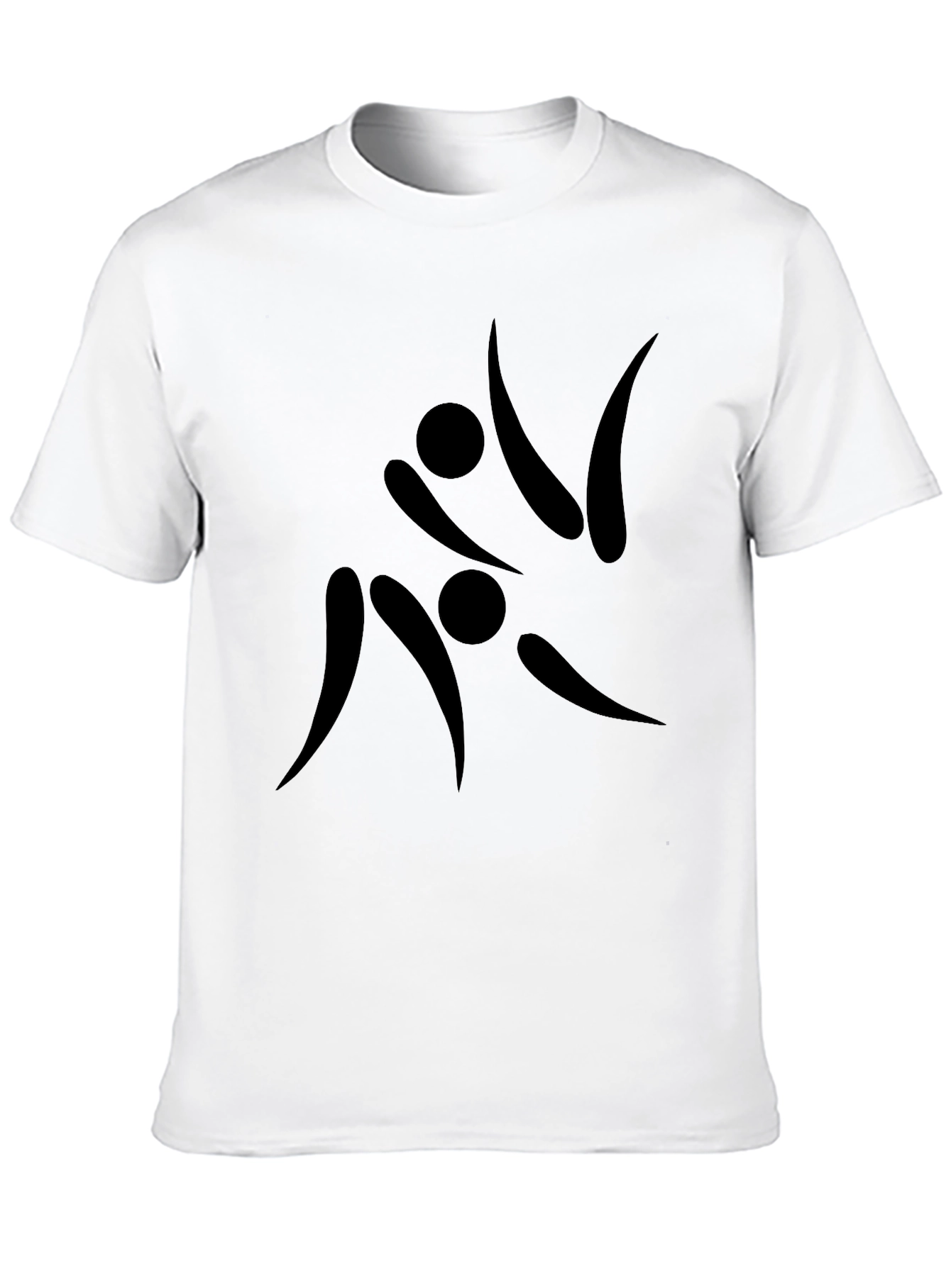 Abstract Athlete Black Graphic T-Shirt