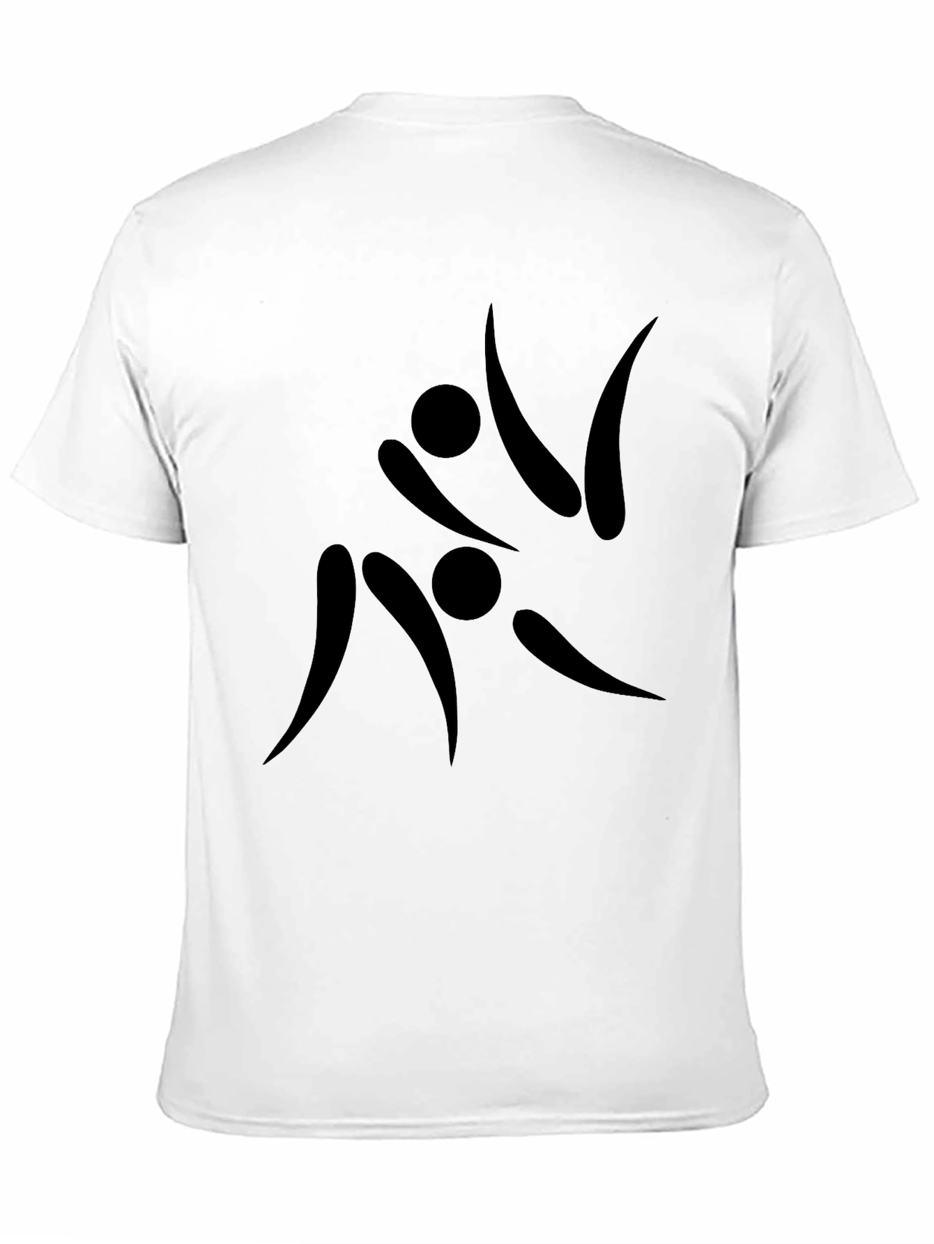 Abstract Athlete Black Graphic T-Shirt
