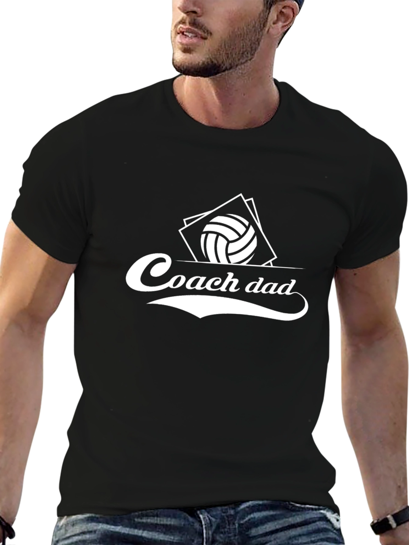 Coach Dad Volleyball T-Shirt - Sports Fan Apparel