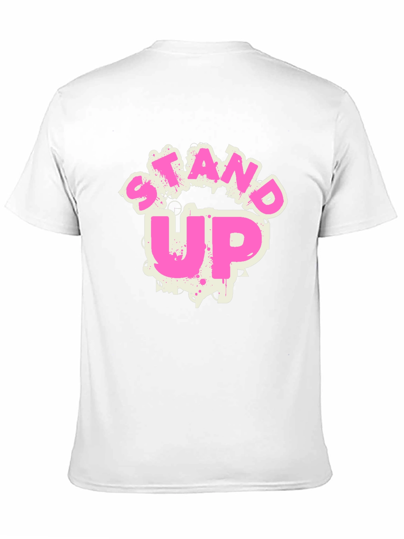Stand Up Graphic Tee - Trendy Crew Neck