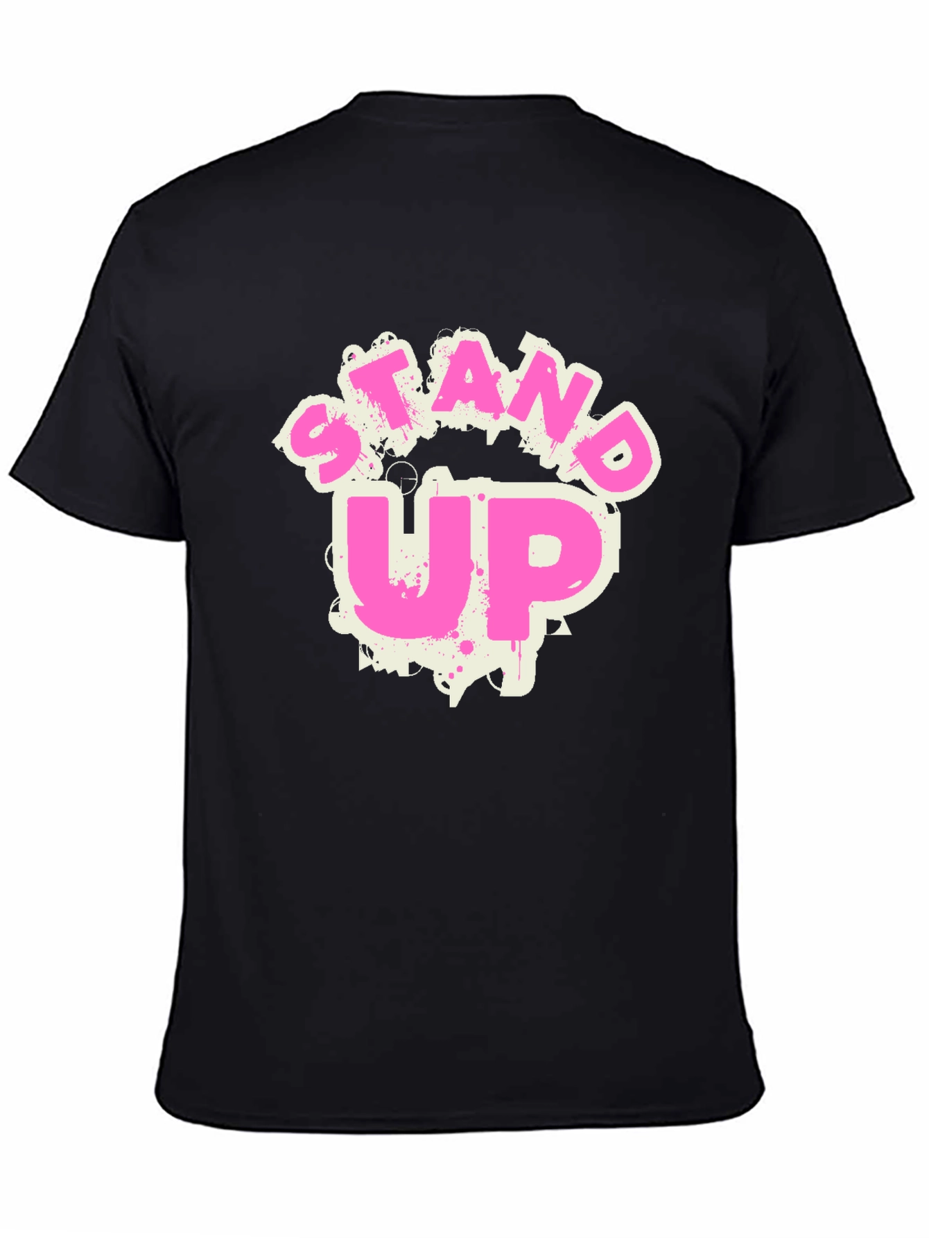 Stand Up Graphic Tee - Trendy Crew Neck