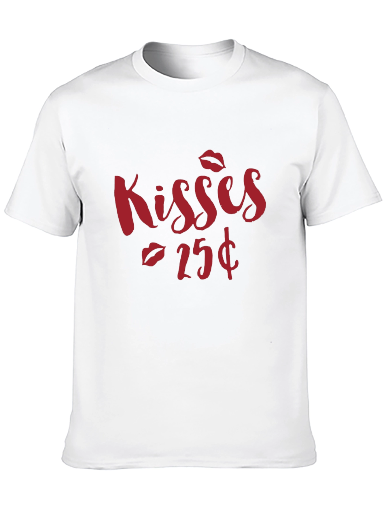 Kisses 25¢ Black Graphic Tee Shirt