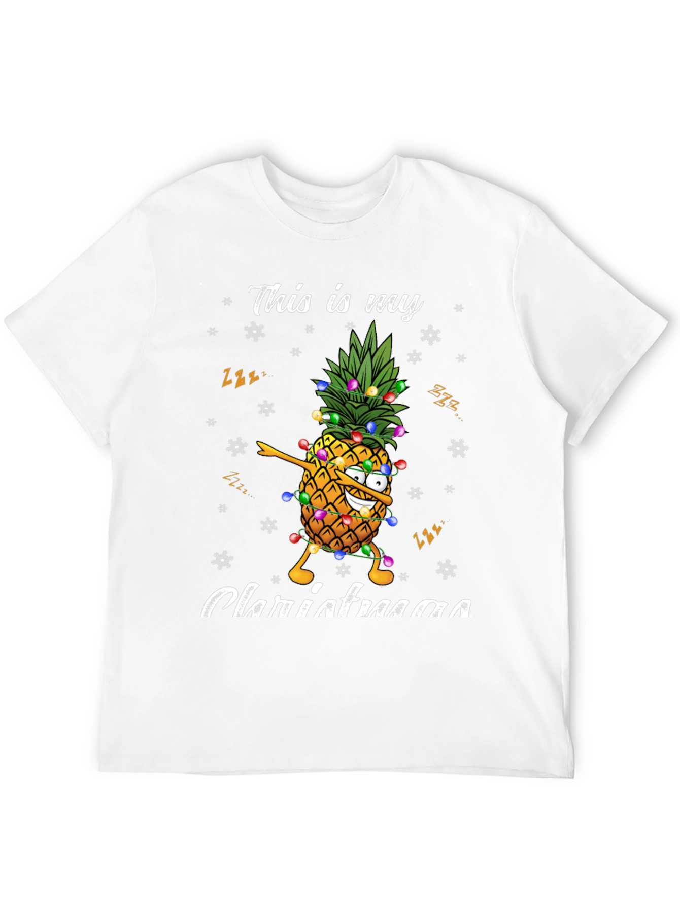 Christmas Pineapple Graphic Tee - Holiday Fun!
